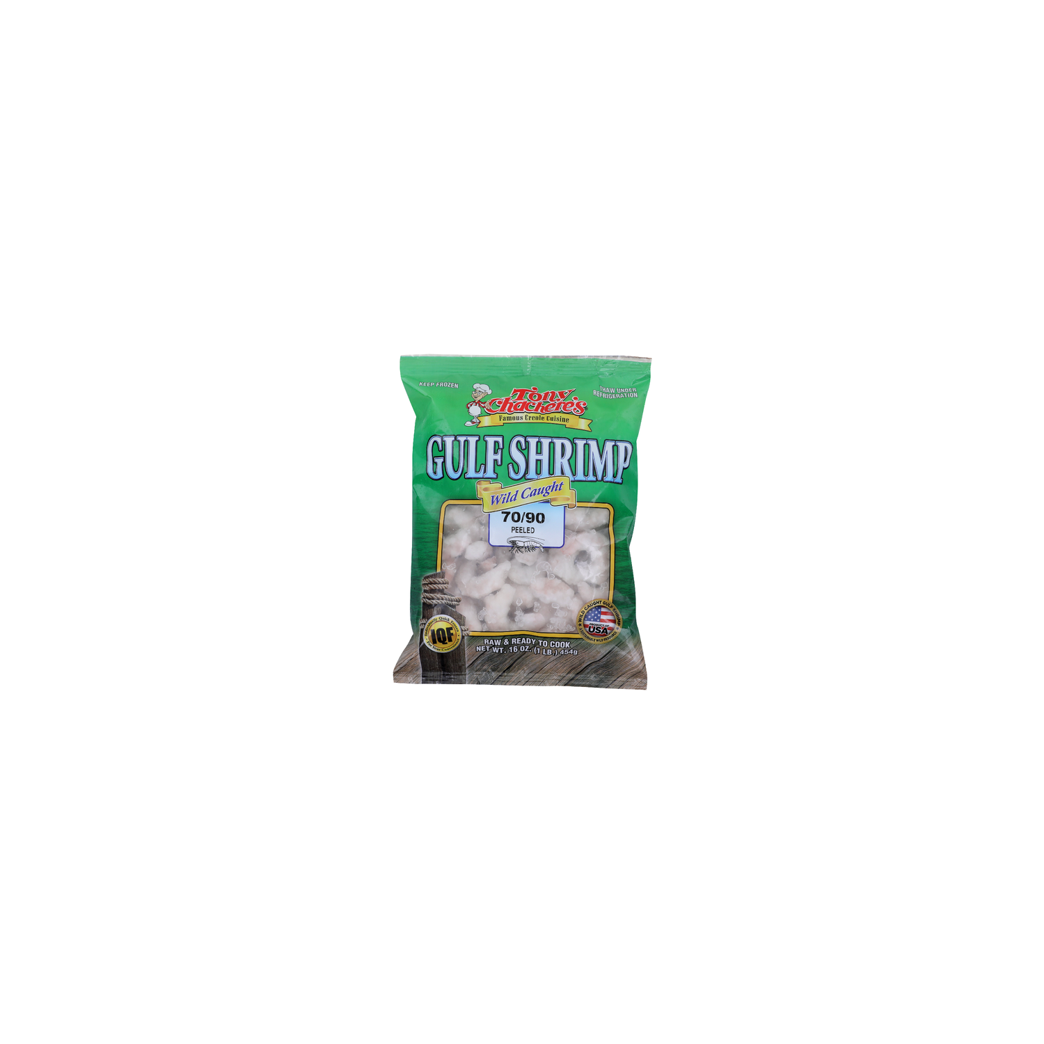 Tony Chachere's Gulf Shrimp, Individually Quick Frozen - 16 Ounce Image 1 of 4