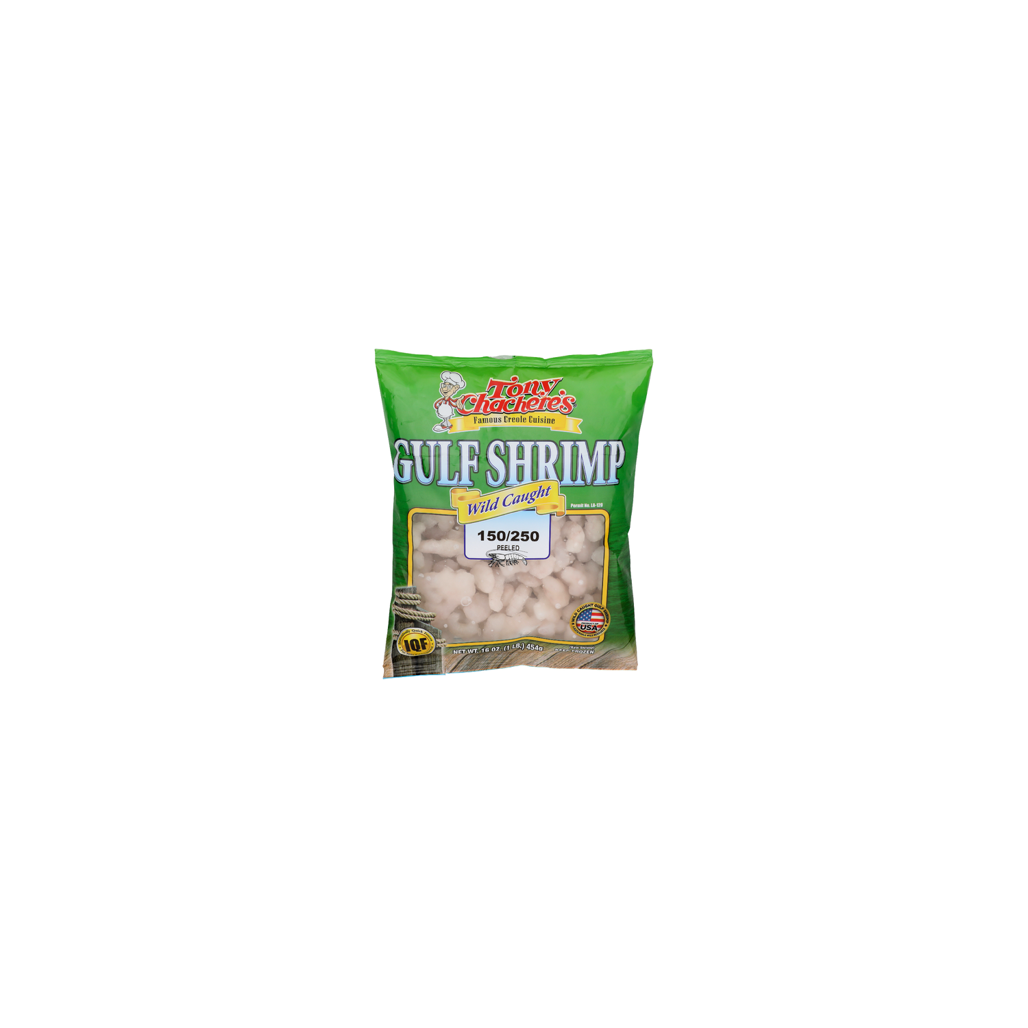 Tony CHACHERE's 150/250 Peeled Gulf Shrimp 150250 - 16 Ounce Image 1 of 4