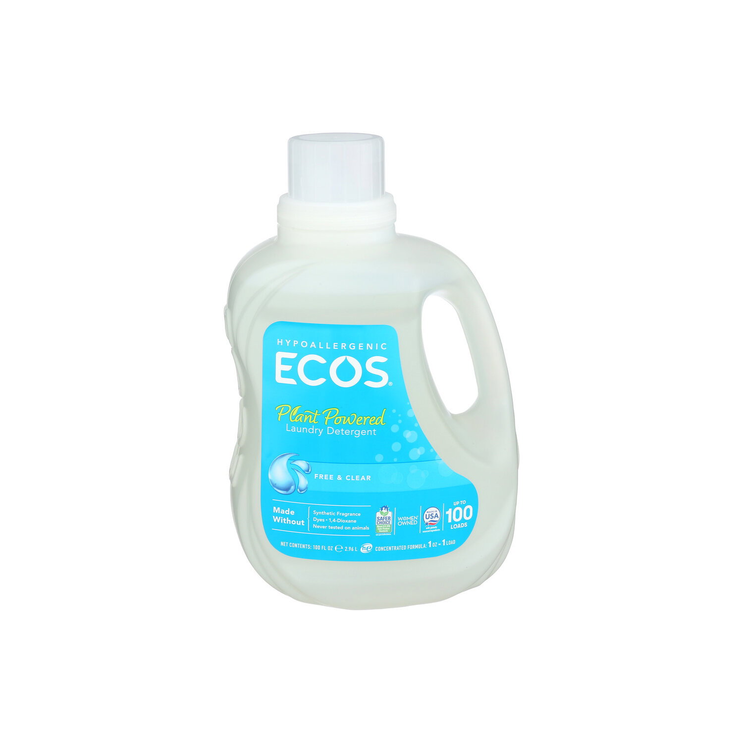 Ecos Free & Clear Liquid Laundry Detergent - 100 Fluid Ounce Image 1 of 3