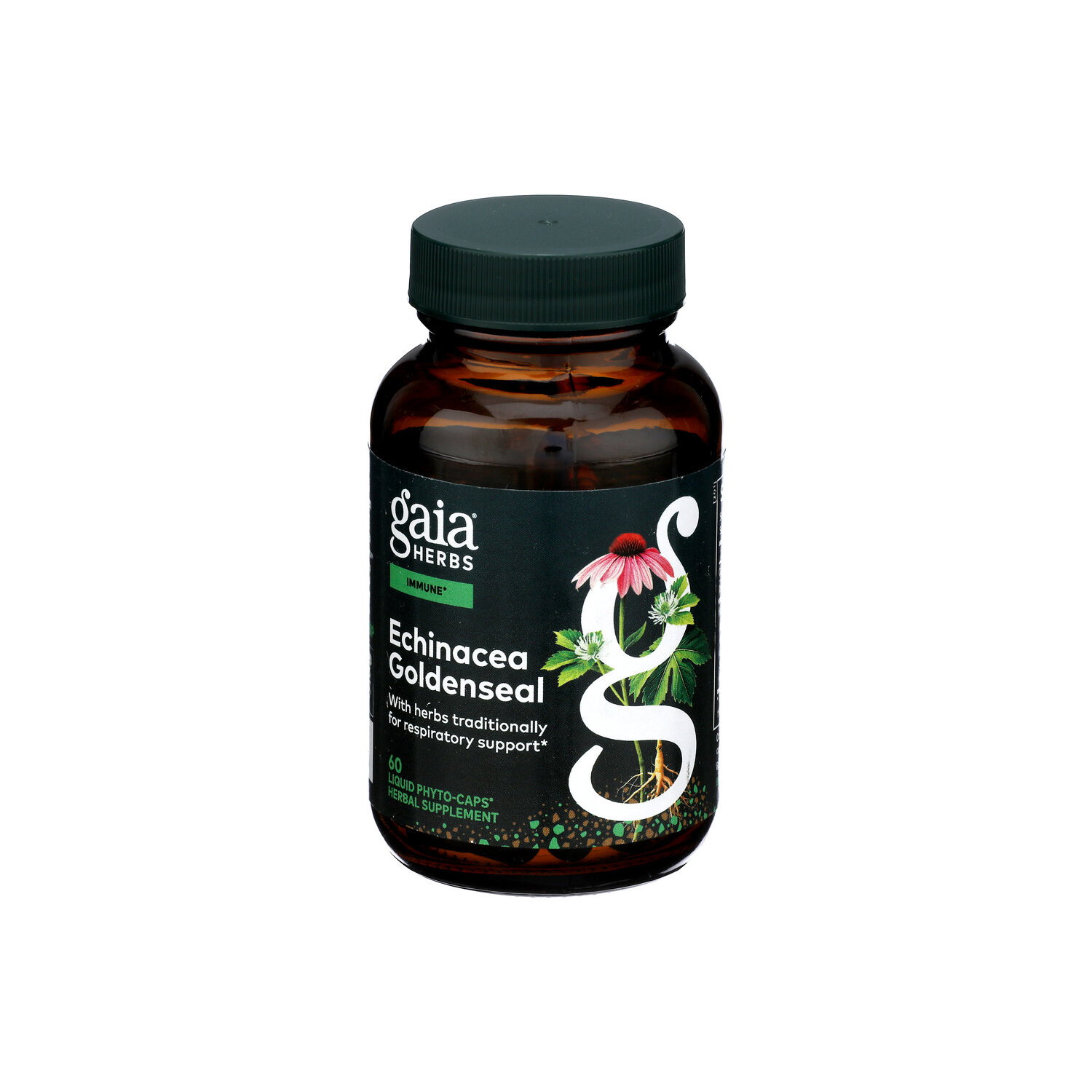 Gaia Herbs Immune Support Echinacea Goldenseal - 60 Count Image 1 of 2