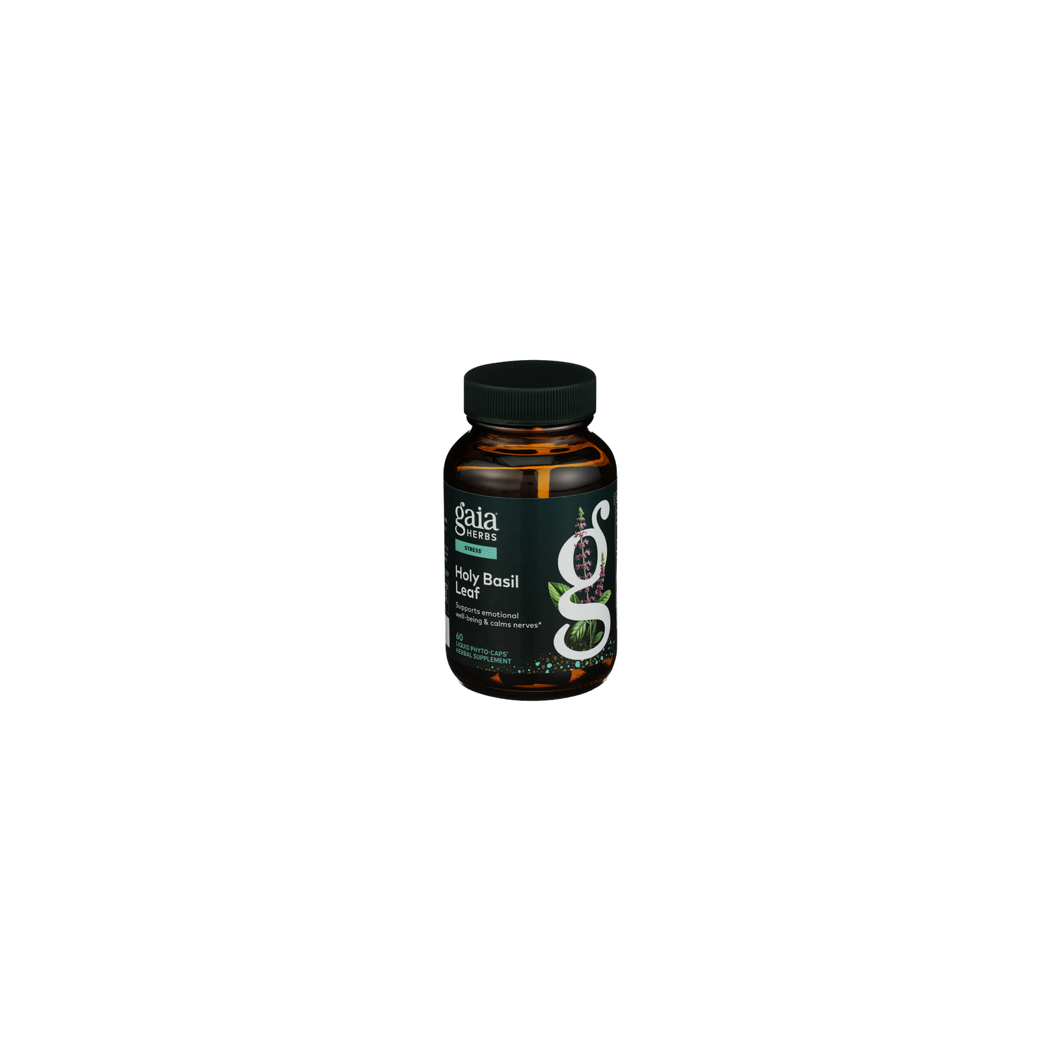 Gaia Herbs Stress Support Holy Basil Leaf - 60 Count Image 1 of 2