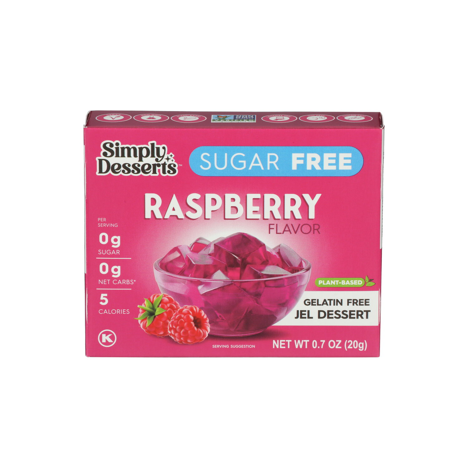 Simply Delish Raspberry 0.7 Plant-Based Jel Dessert - 0.7 Ounce Image 1 of 4