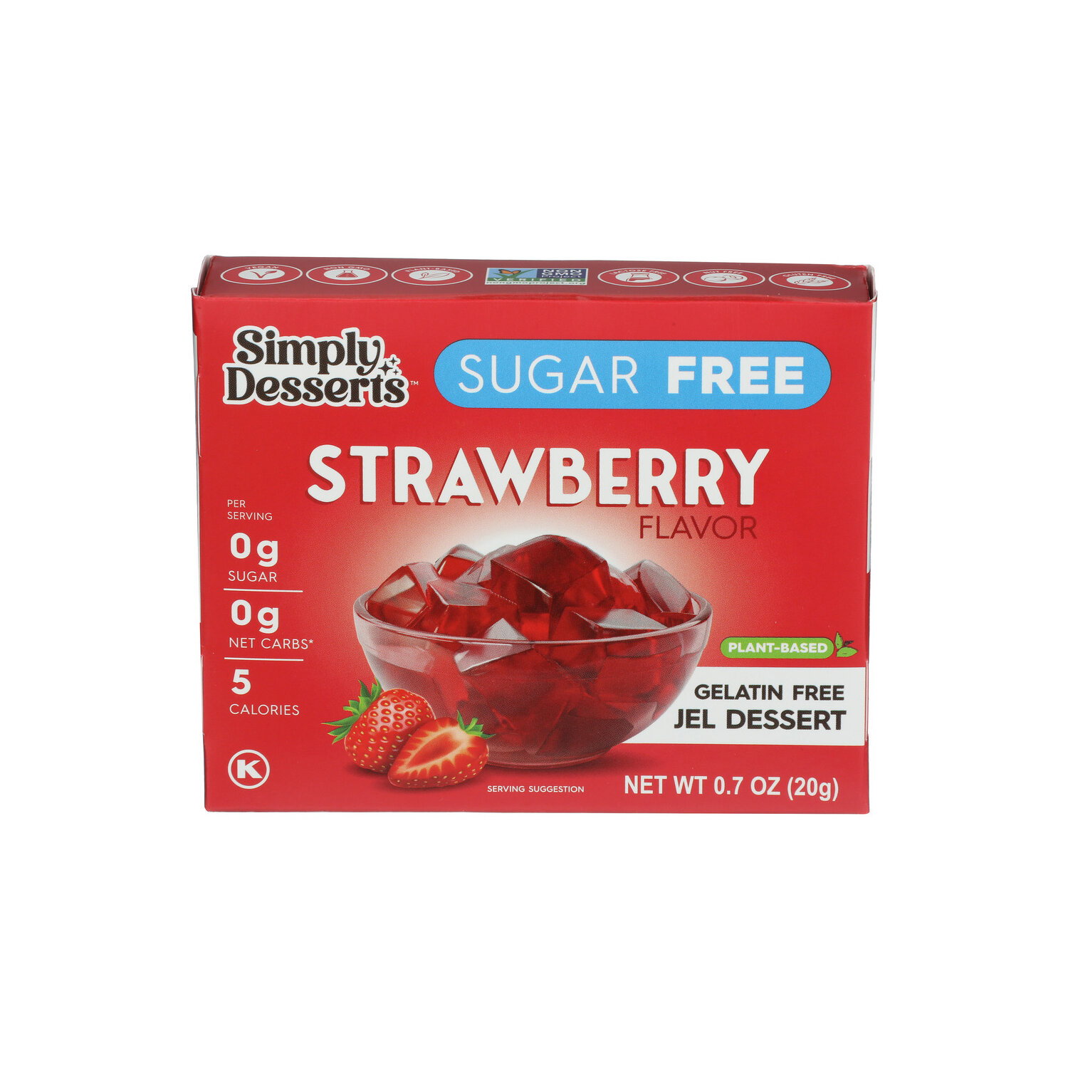 Simply Delish Strawberry 0.7 Plant-Based Jel Dessert - 0.7 Ounce Image 1 of 4