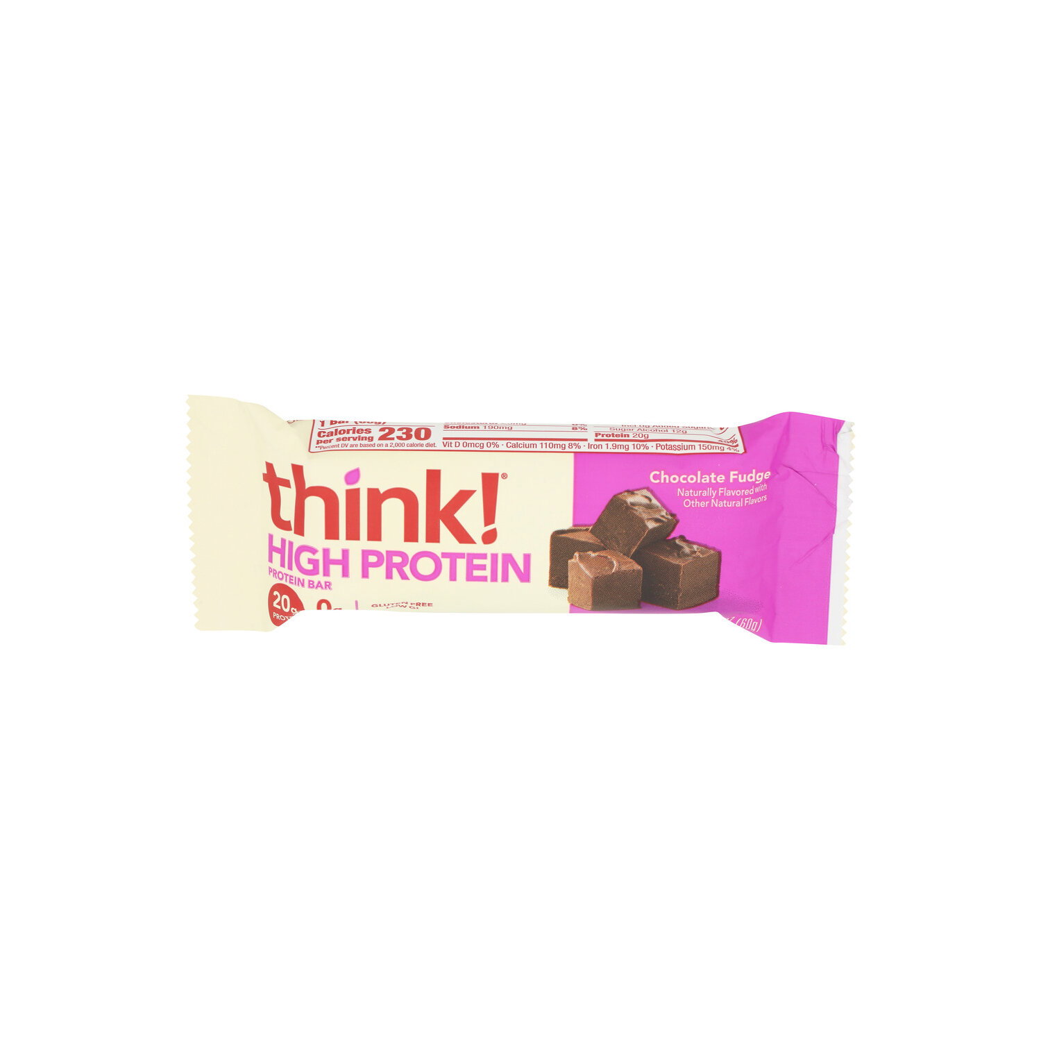 THINK! Chocolate High Protein Bar Fudge - 2.1 Ounce Image 1 of 4