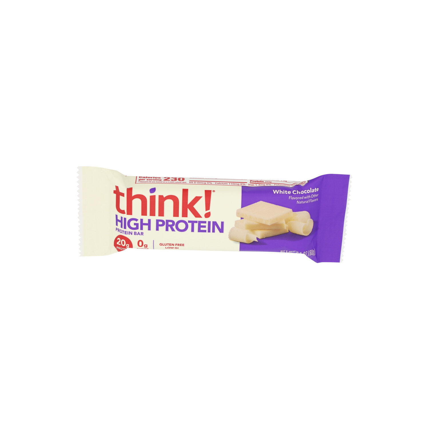 THINK! White Chocolate Bar High Protein - 2.1 Ounce Image 1 of 4