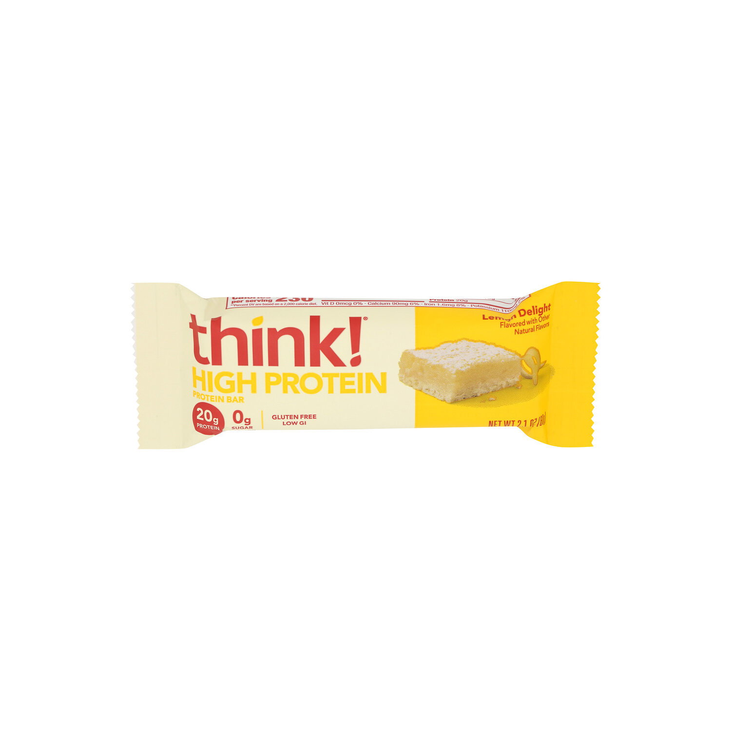 think! Lemon Delight High Protein Bar - 2.1 Ounce Image 1 of 4