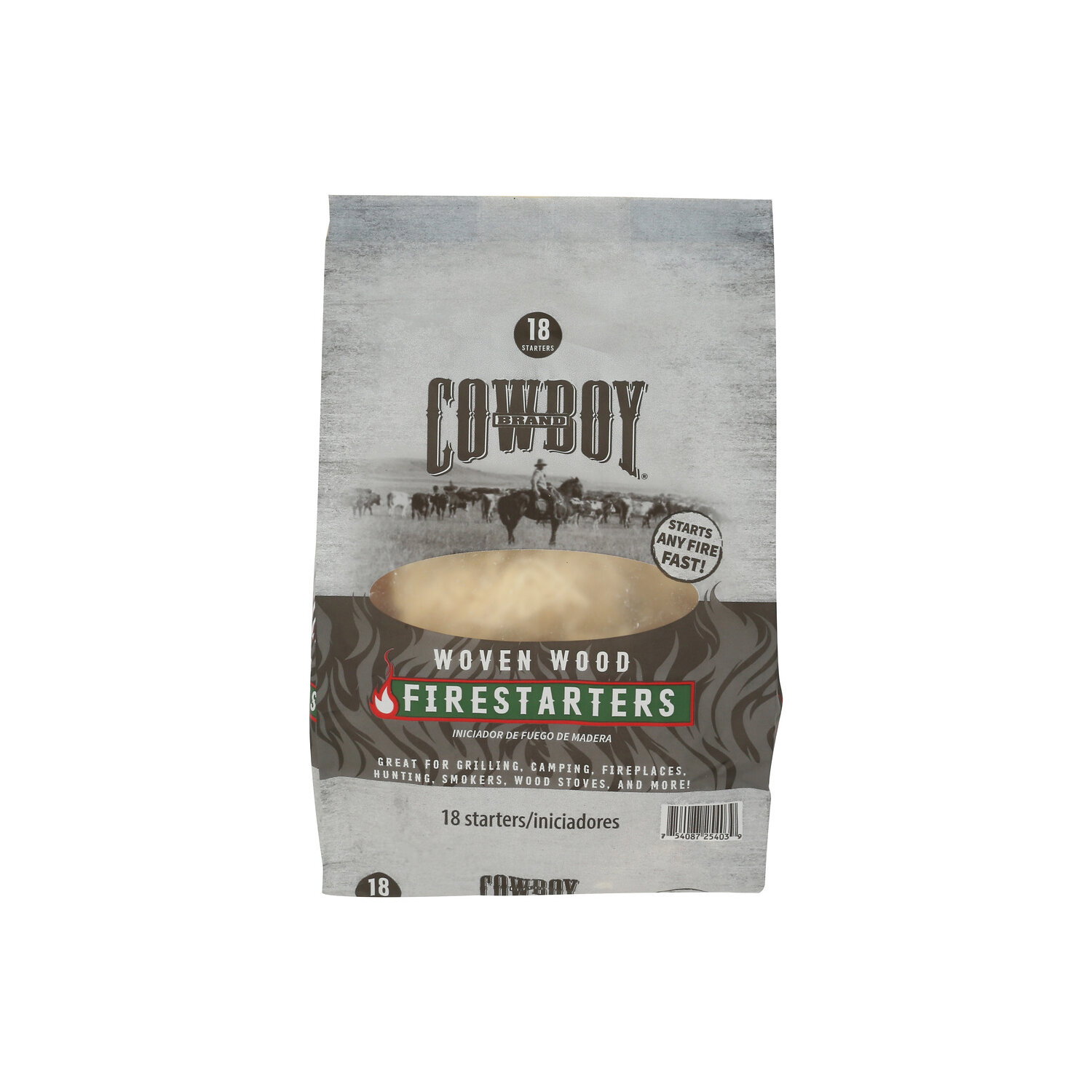 Cowboy 6X18CT Woven Wood Firestarters Cs - 18 Count Image 1 of 3