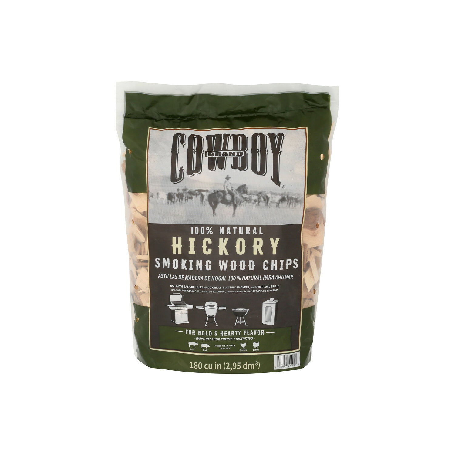 Cowboy Brand Hickory Hickoy Brand Smoking Wood Chips - 1 Each Image 1 of 3