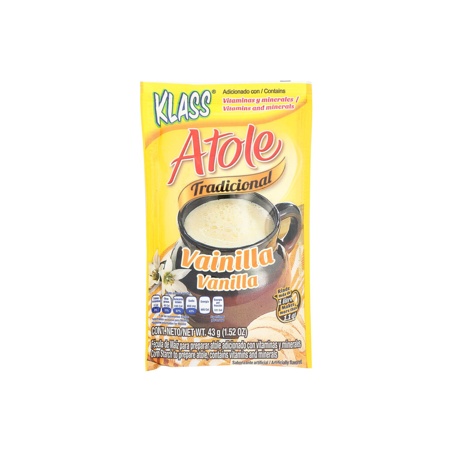 Klass Mix Atole Vanilla - 1.52 Ounce Image 1 of 2