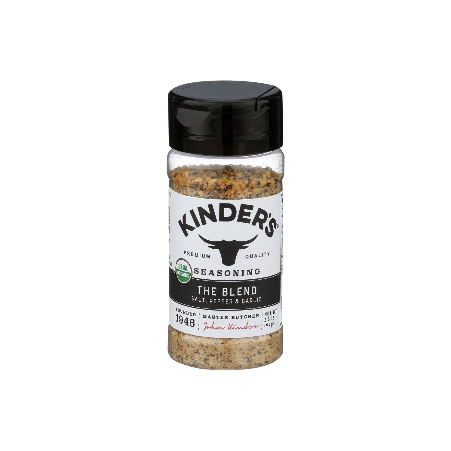 KINDER's The Blend John's Special Recipe Of Salt, Cracked Pepper, And Crunchy Chunks Garlic Organic Seasoning - 3.5 Ounce Image 1 of 4