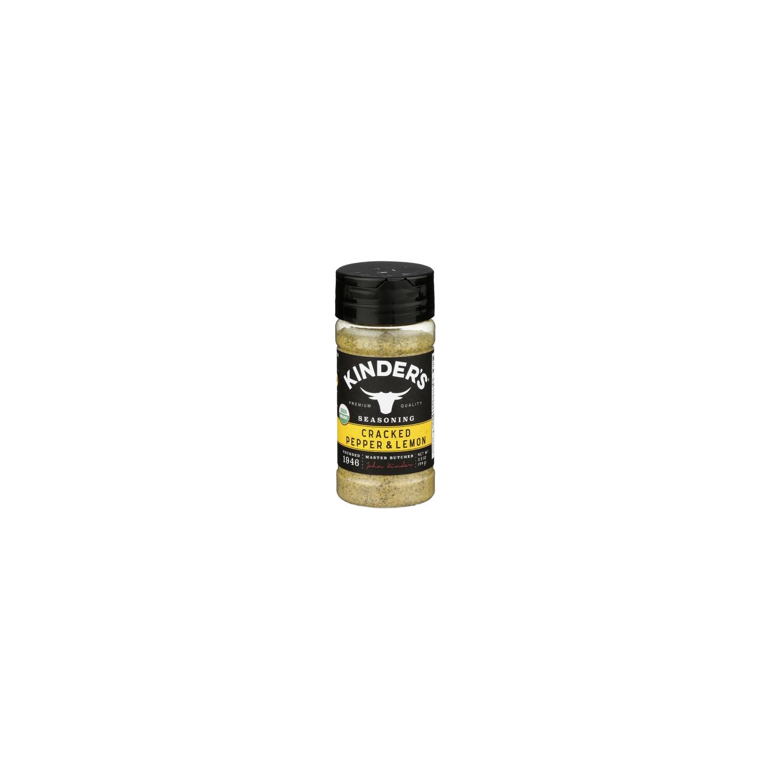 KINDER's Lemon Seasoning Cracked Pepper And - 3.5 Ounce Image 1 of 4
