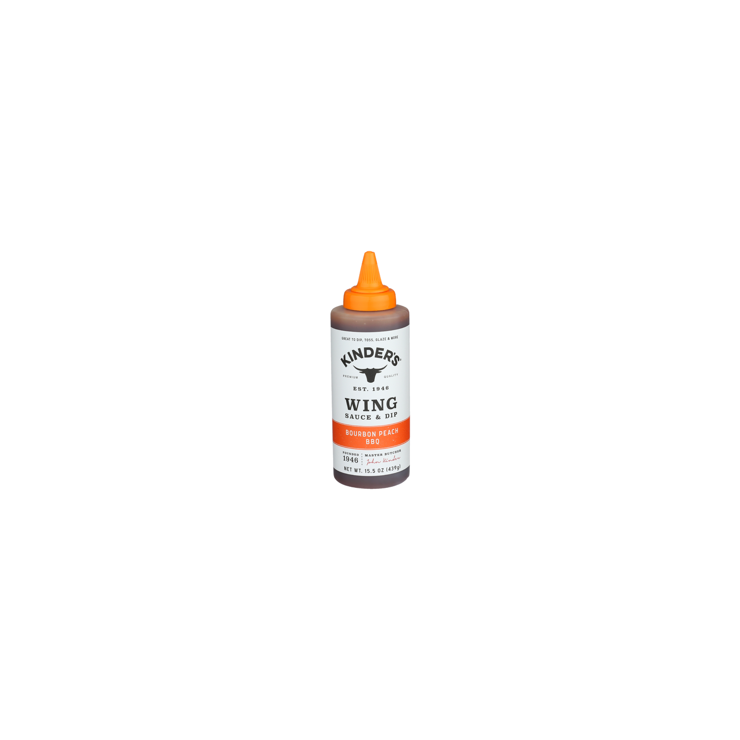 Kinders Sauce Wing Bourbon Peach BBQ - 15.5 Ounce Image 1 of 4