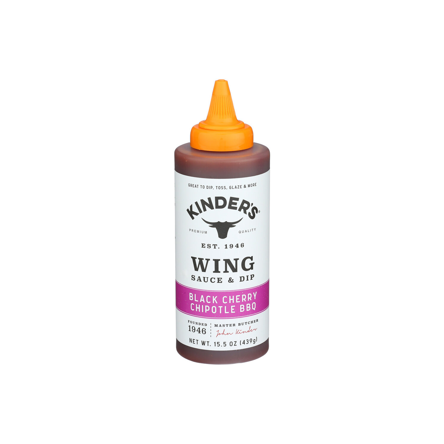 KINDER's Black Cherry Chipotle BBQ Wing Sauce - 15.5 Ounce Image 1 of 4