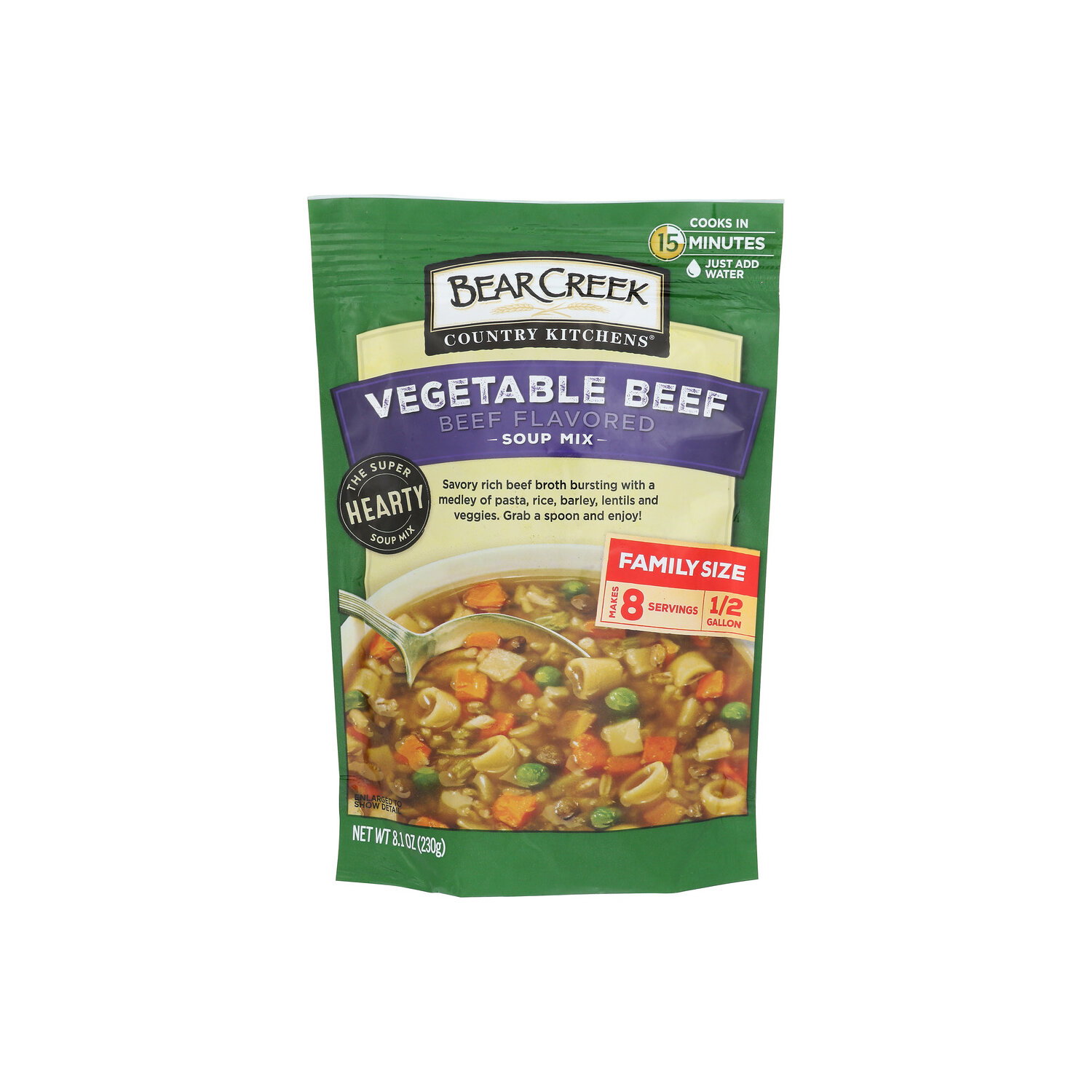 Bear Creek Vegetable Beef Soup Mix - 1.013 Ounce - 8 Count Image 1 of 4