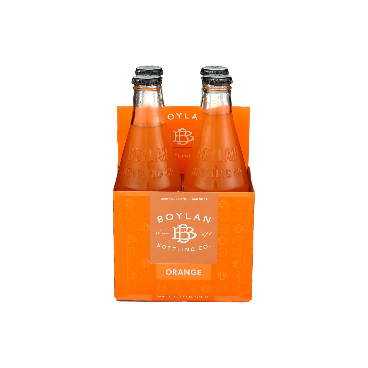 Boylan Bottling Co Soda Orange - 12 Fluid Ounce - 4 Count Image 1 of 3