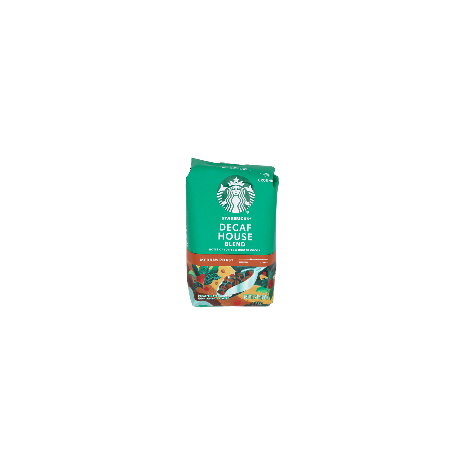Starbucks Medium Roast Notes Of Toffee & Dusted Cocoa Decaf House Blend - 12 Ounce Image 1 of 3