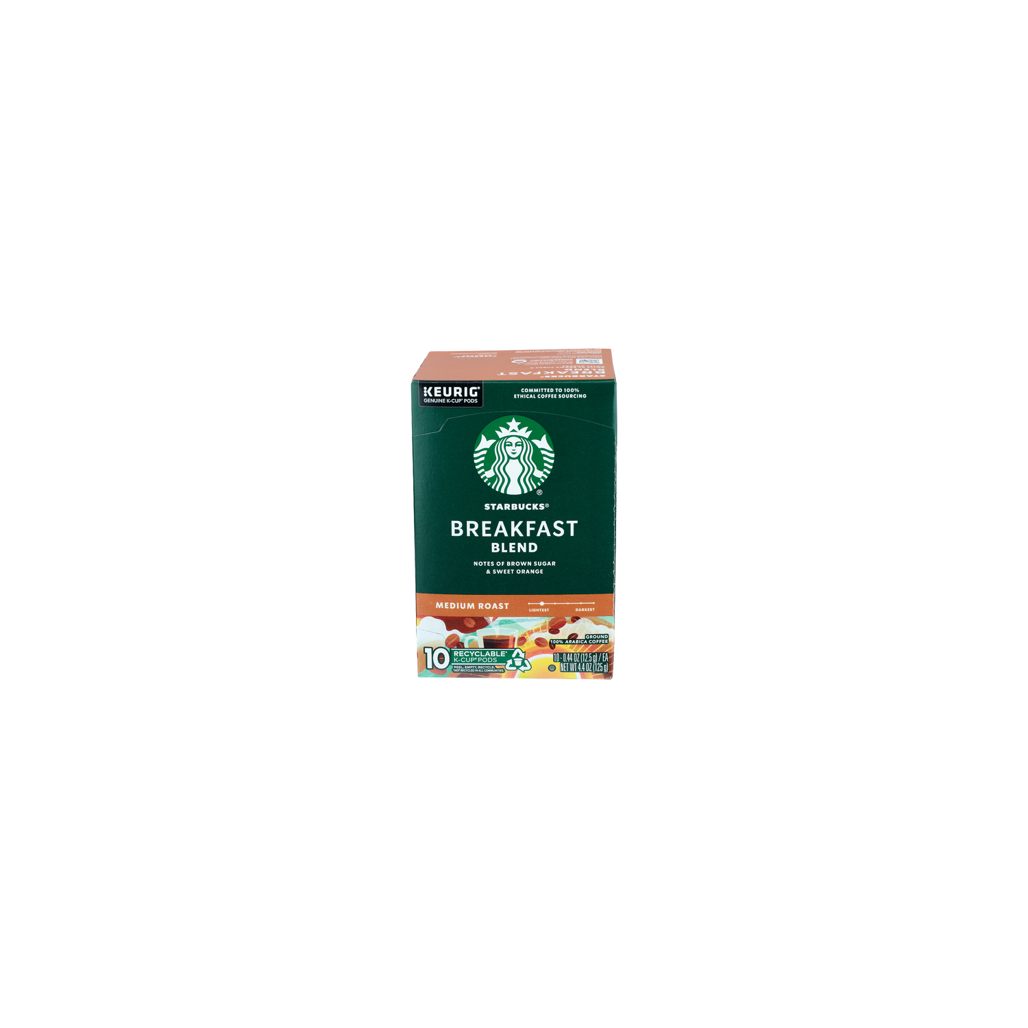 Starbucks Medium Roast Keurig Genuine K-Cup Pods Breakfast Blend - 0.044 Ounce - 10 Count Image 1 of 3