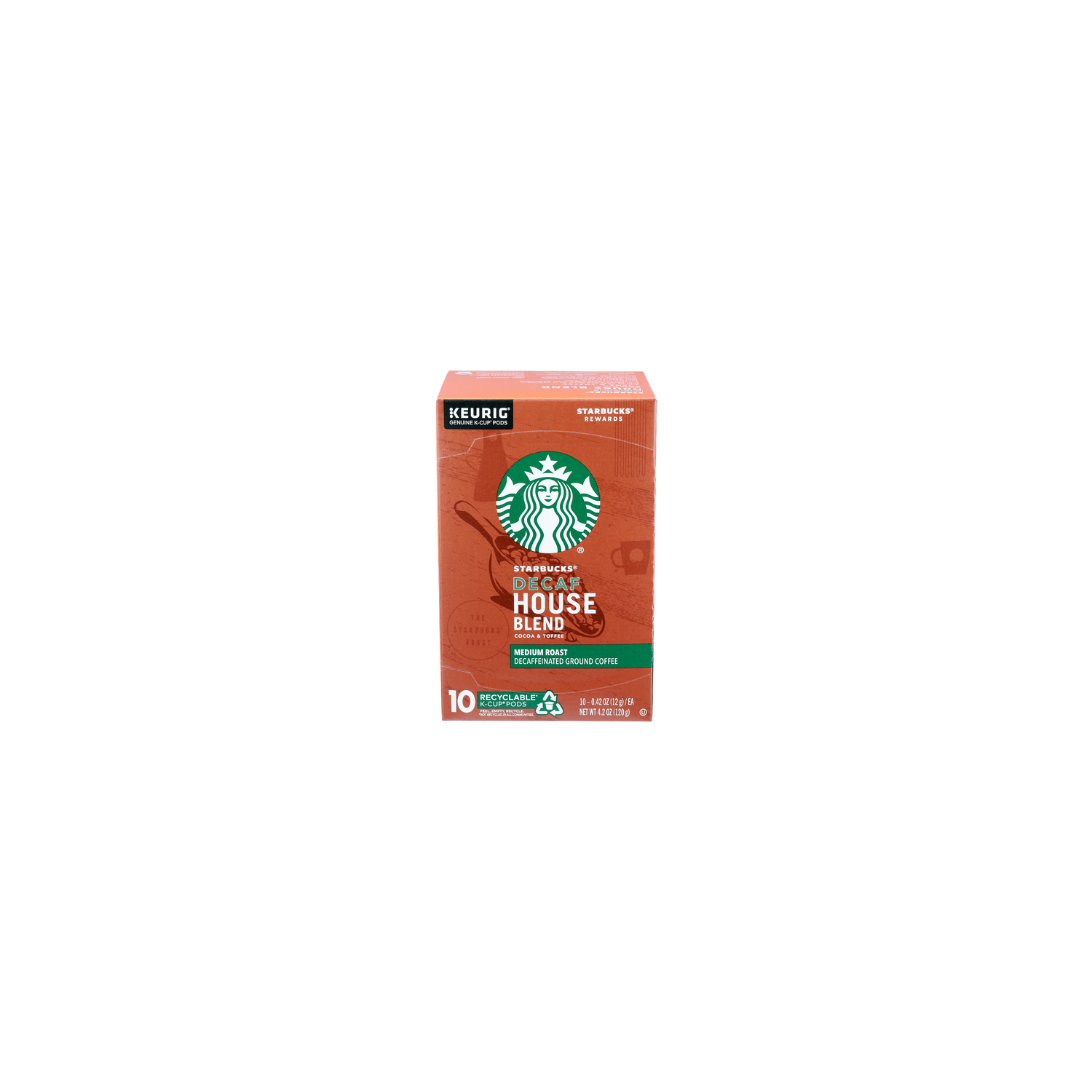 Starbucks Medium Roast Cocoa & Toffee Decaf House Blend - 0.042 Ounce - 10 Count Image 1 of 3
