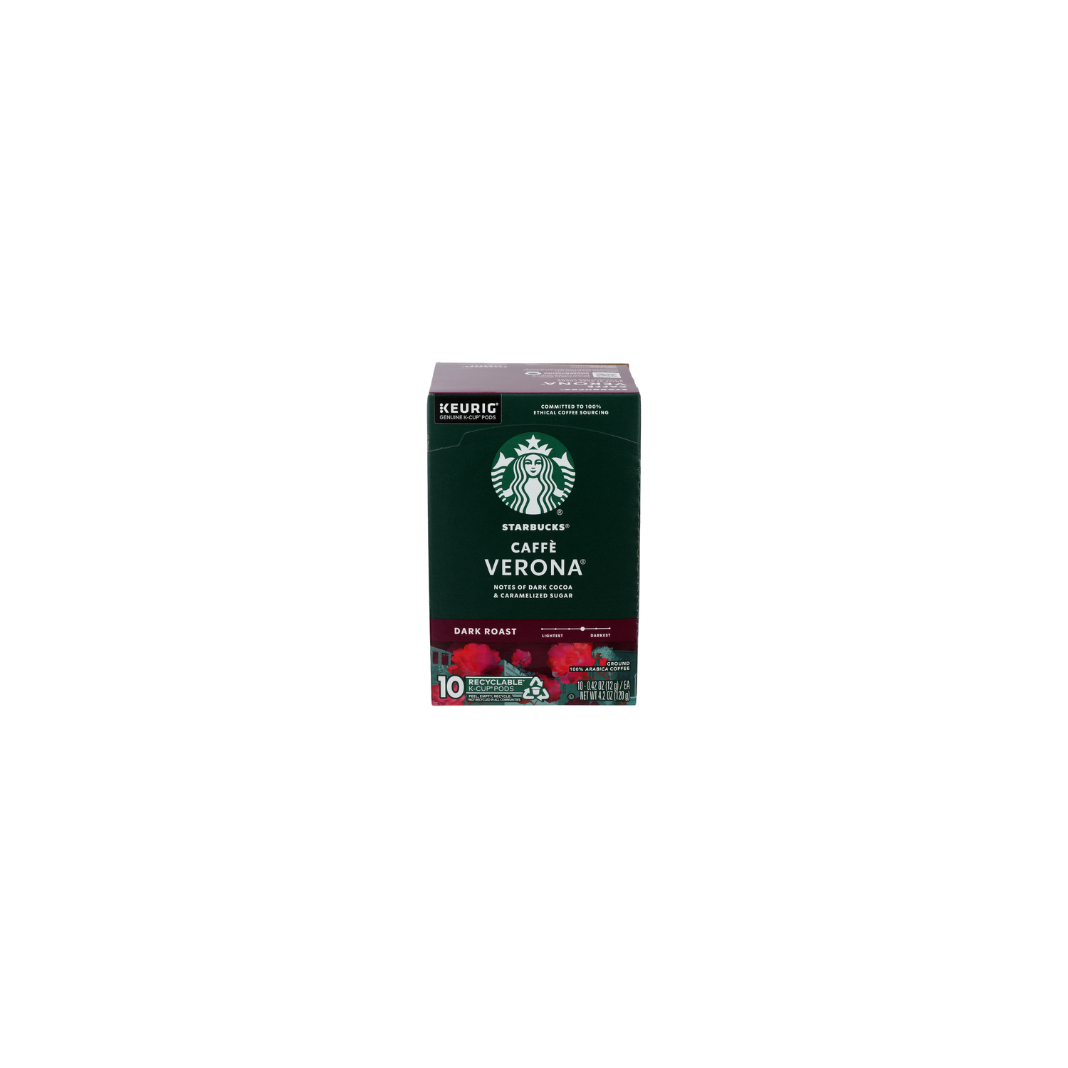 Starbucks Dark Roast Keurig Genuine K-Cup Pods Caffe Verona Ground 100% Arabica Coffee - 0.042 Ounce - 10 Count Image 1 of 3