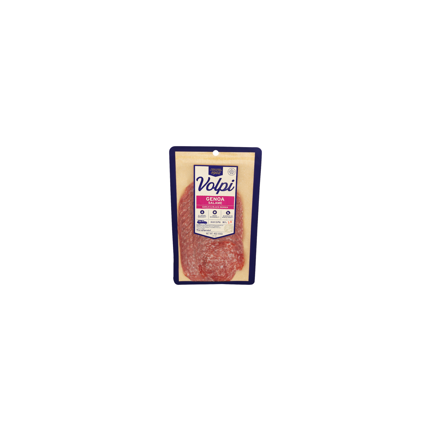 Volpi Sliced Genoa Salame - 4 Ounce Image 1 of 4