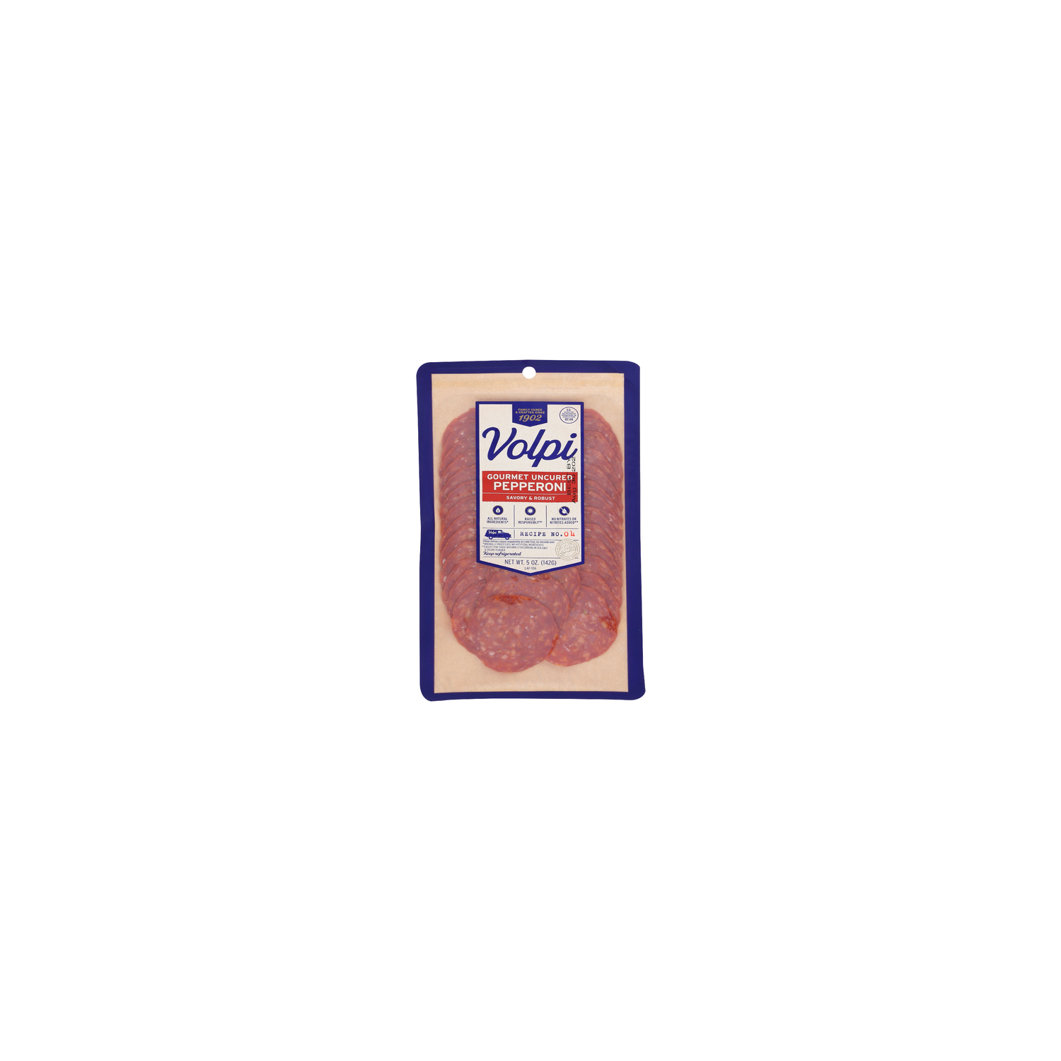 Volpi Sliced Gourmet Uncured Pepperoni - 5 Ounce Image 1 of 4