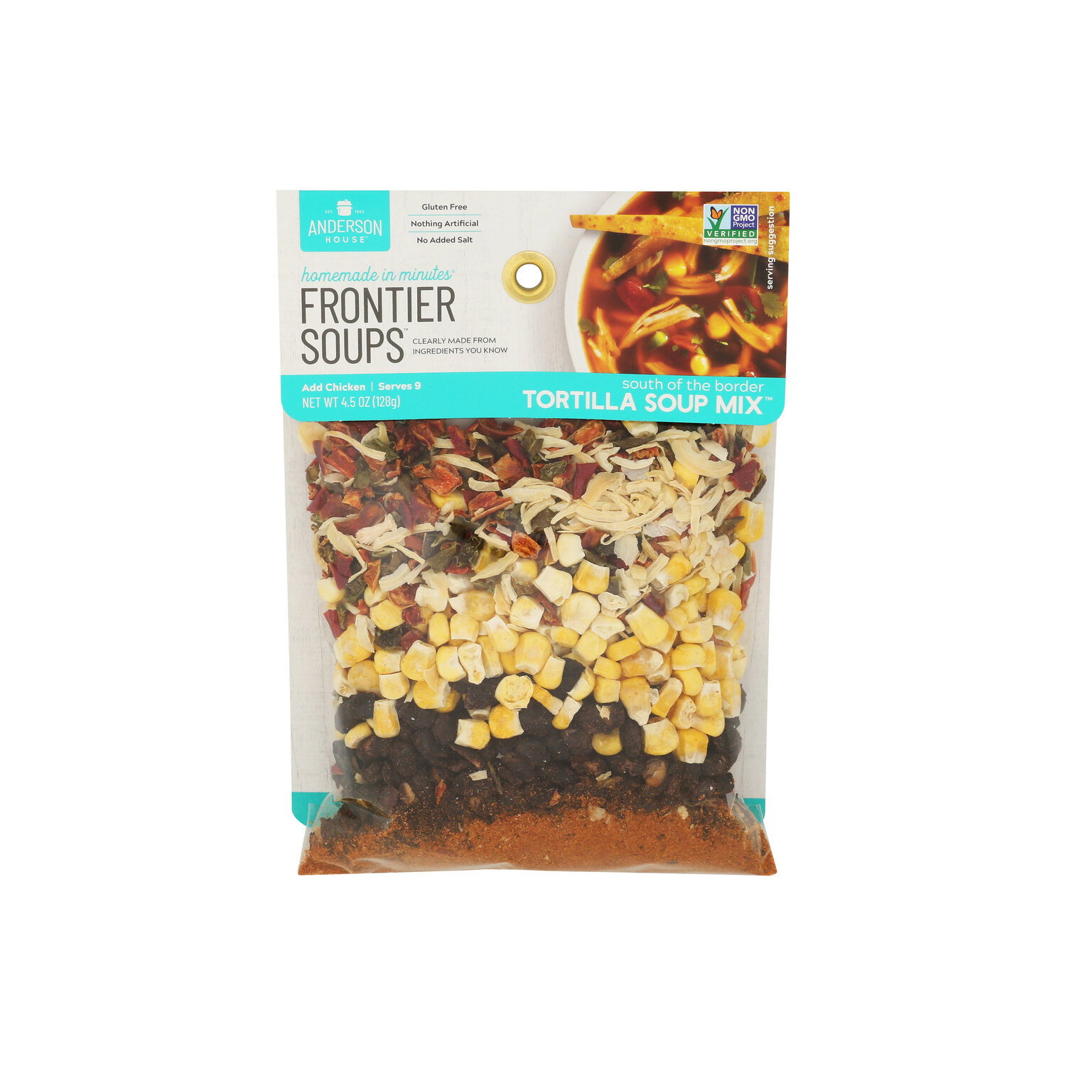 Anderson House South Of The Border Tortilla Frontier Soups Homemade In Minutes - 4.5 Ounce Image 1 of 4