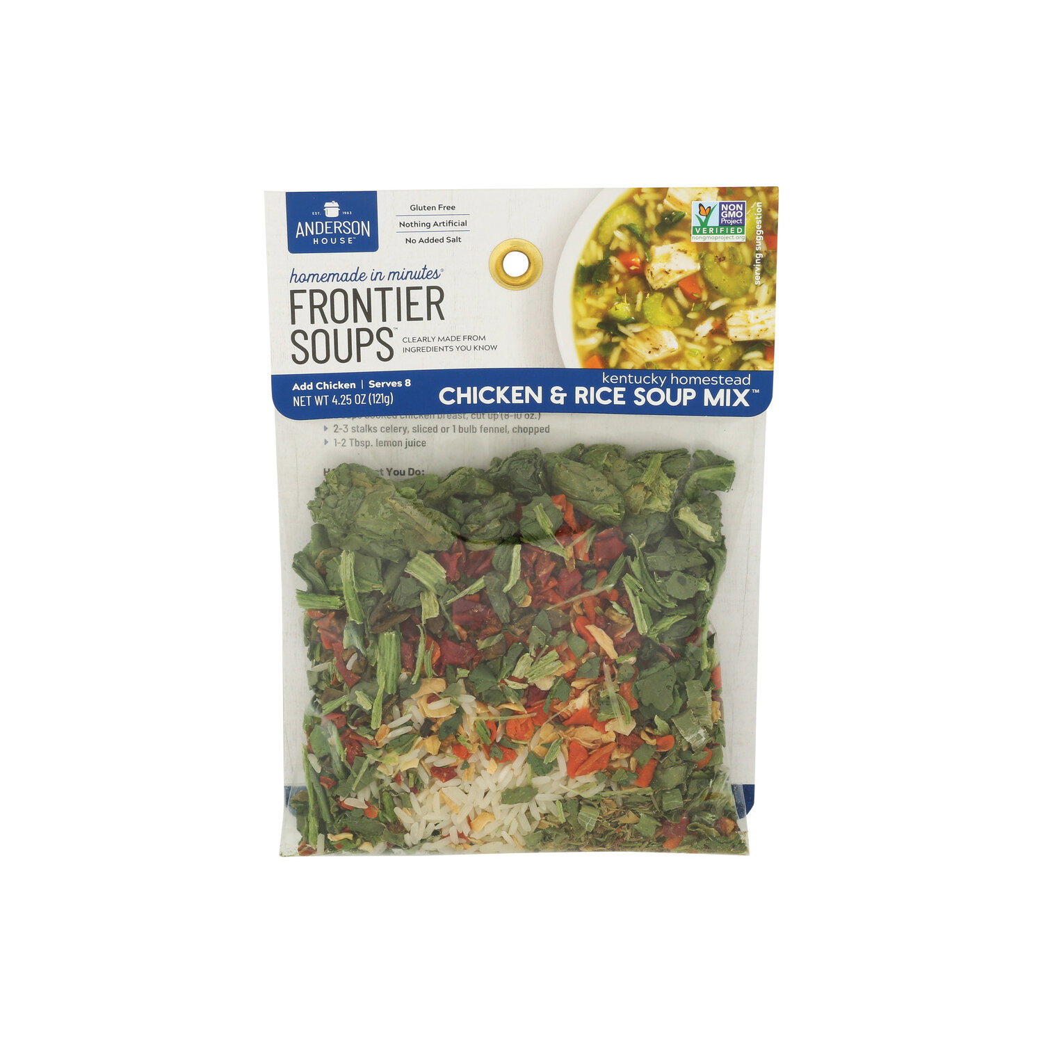 Anderson House Chicken & Rice Soup Mix Dry Frontier Soups Kentucky Homestead - 4.25 Ounce Image 1 of 4