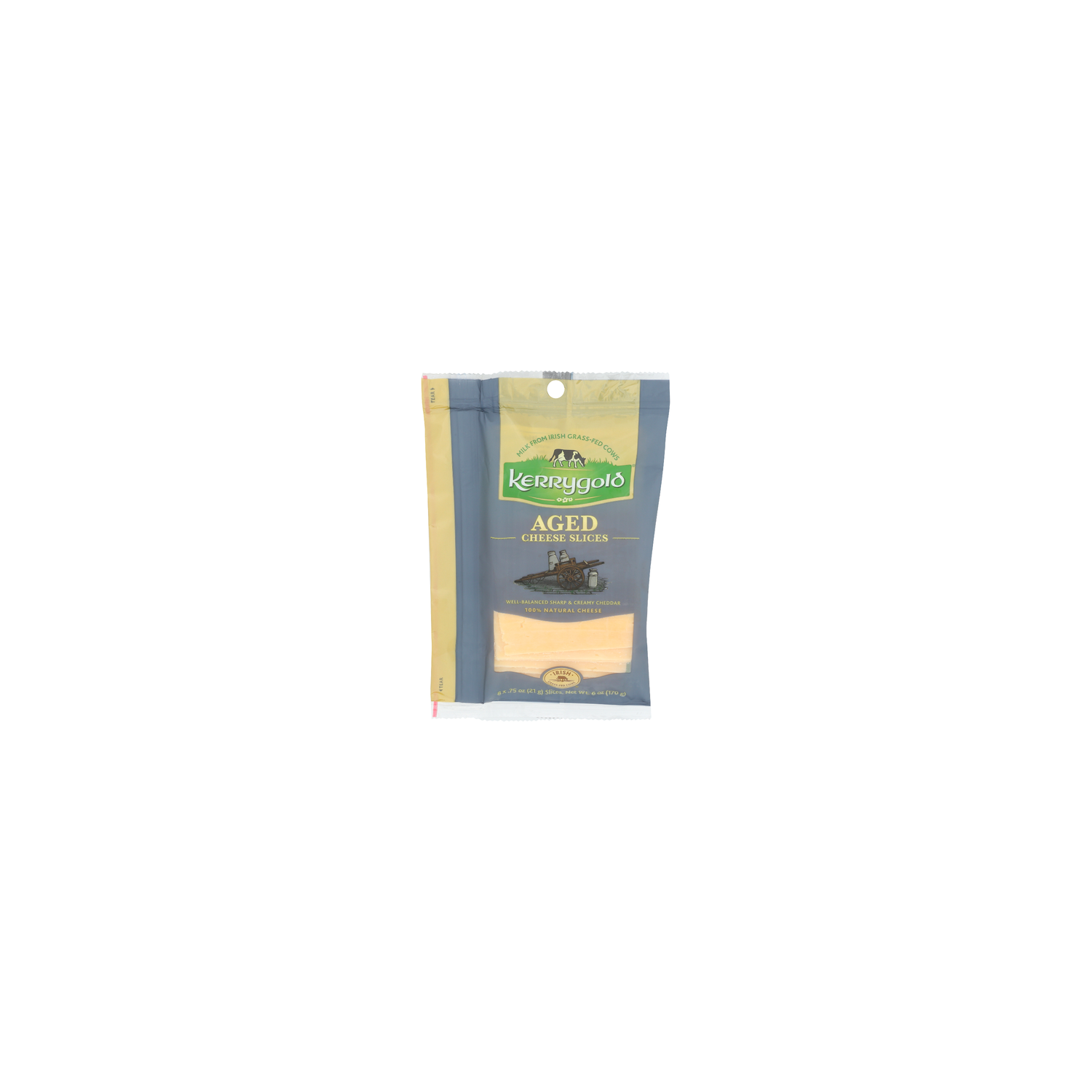 Kerrygold Aged Cheddar Slices Cheese - 0.75 Ounce - 8 Count Image 1 of 4