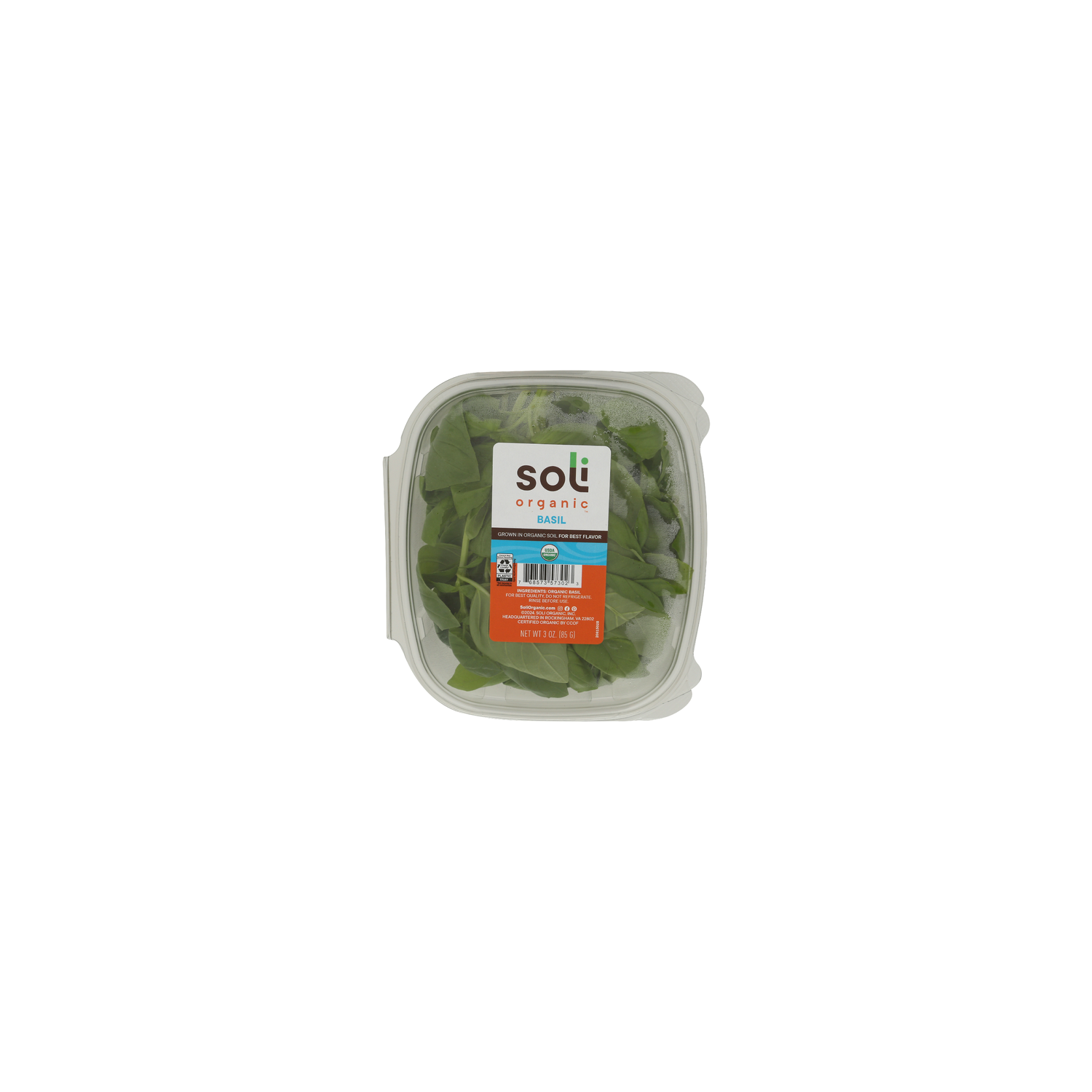Soli Organic So Og Basil Labels - 3 Ounce Image 1 of 3