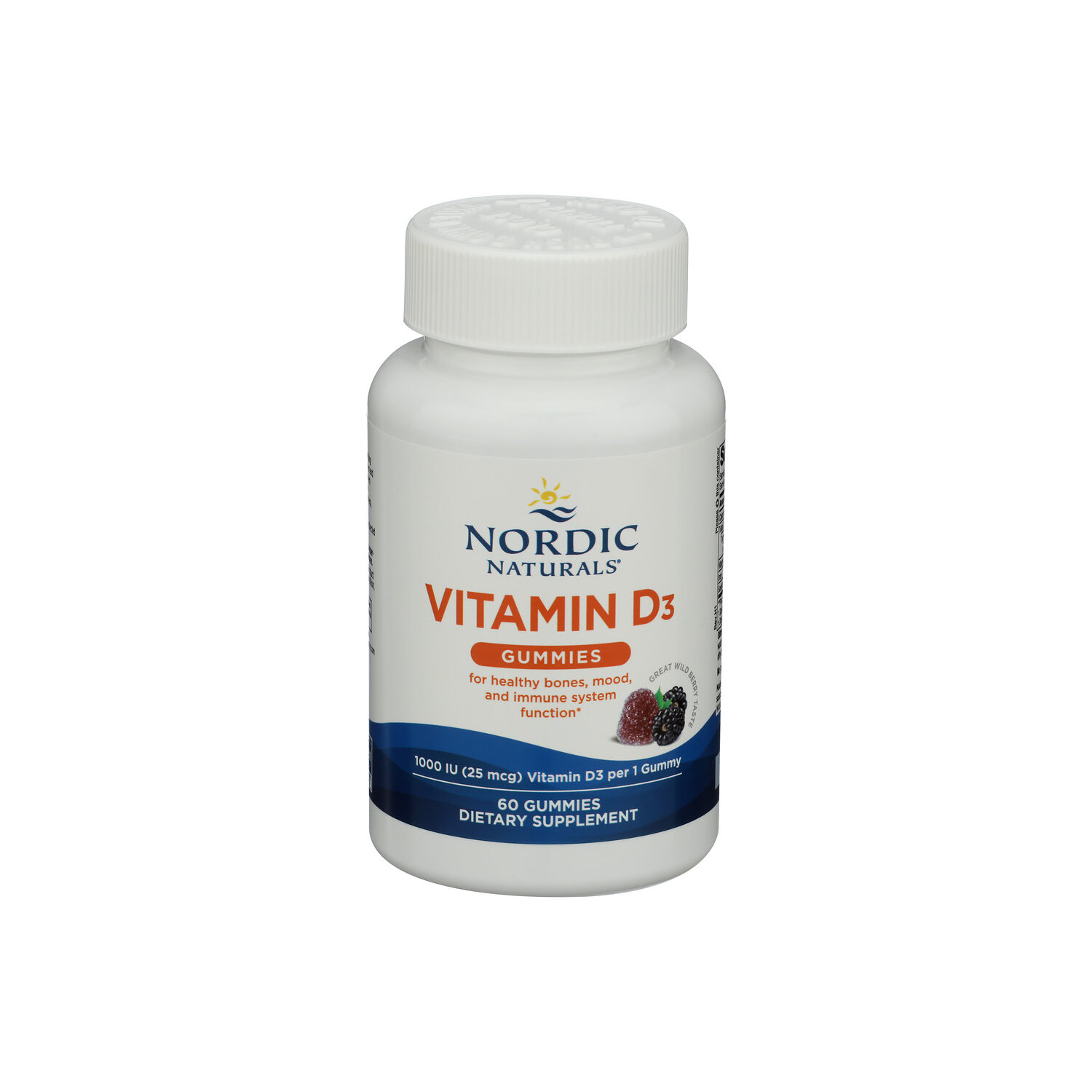 Nordic Naturals Vitamin D3 Gummies 1000 I.U - 60 Count Image 1 of 2