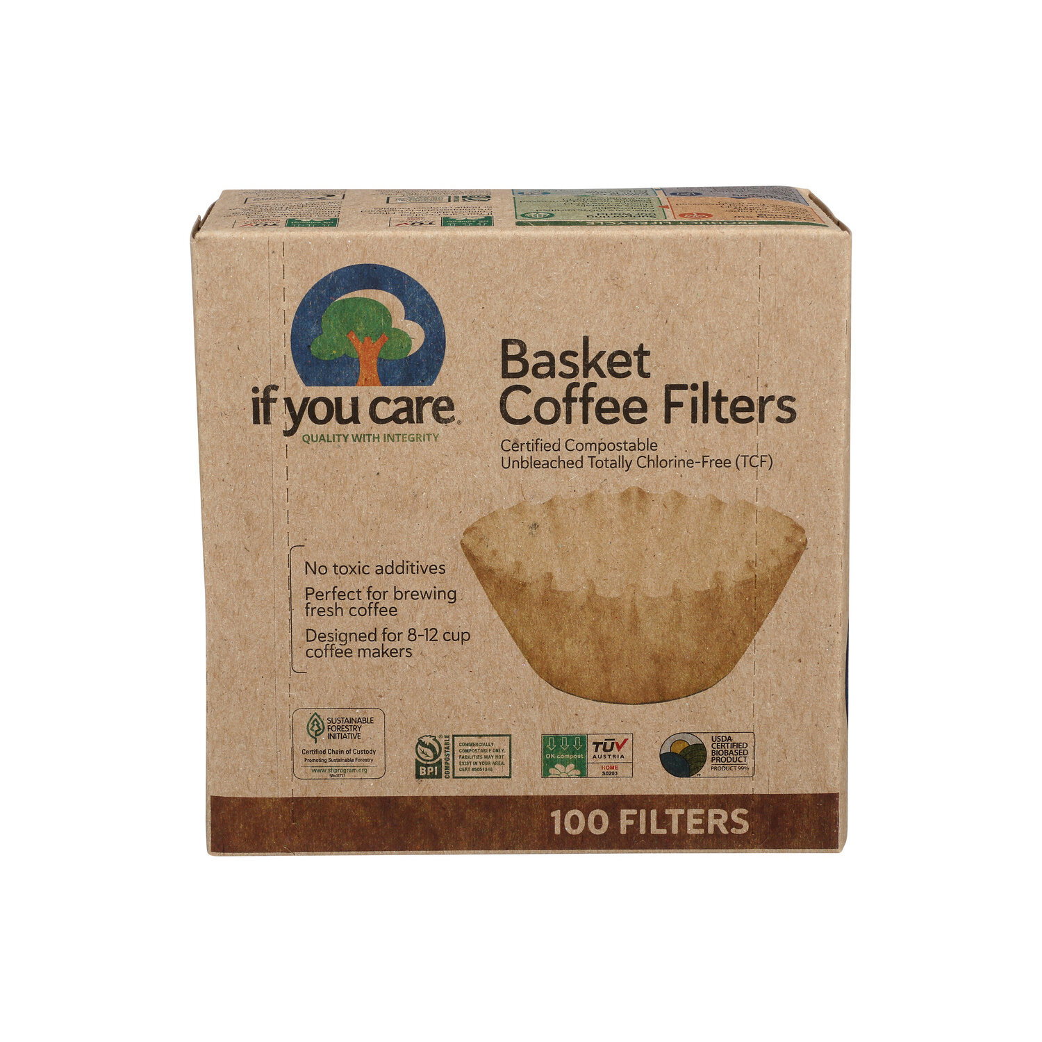 IF YOU CARE Basket Coffee Filters - 100 Count Image 1 of 2