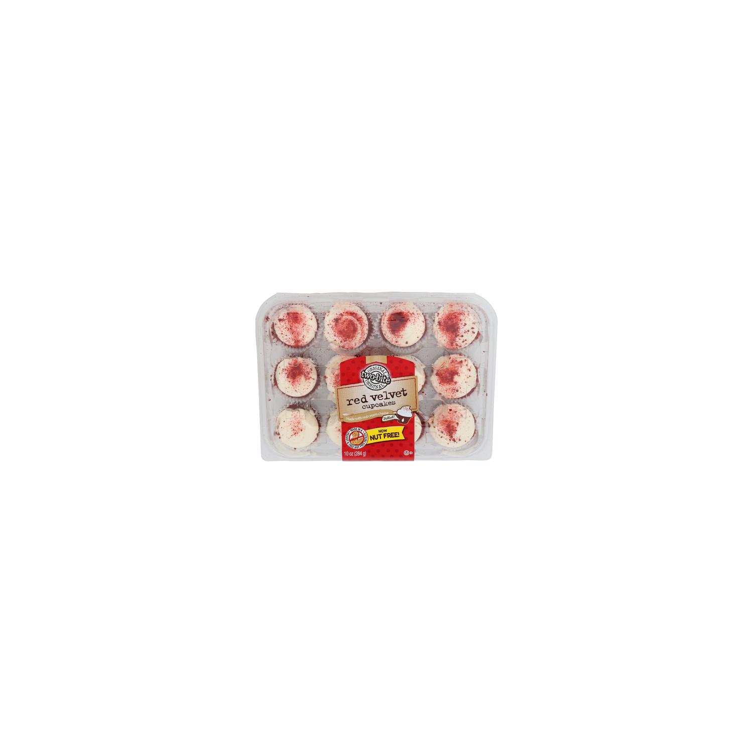 TWO-BITE Vanilla Cream Cheese Soft Cake And Icing Cupcakes Red Velvet - 10 Ounce Image 1 of 4