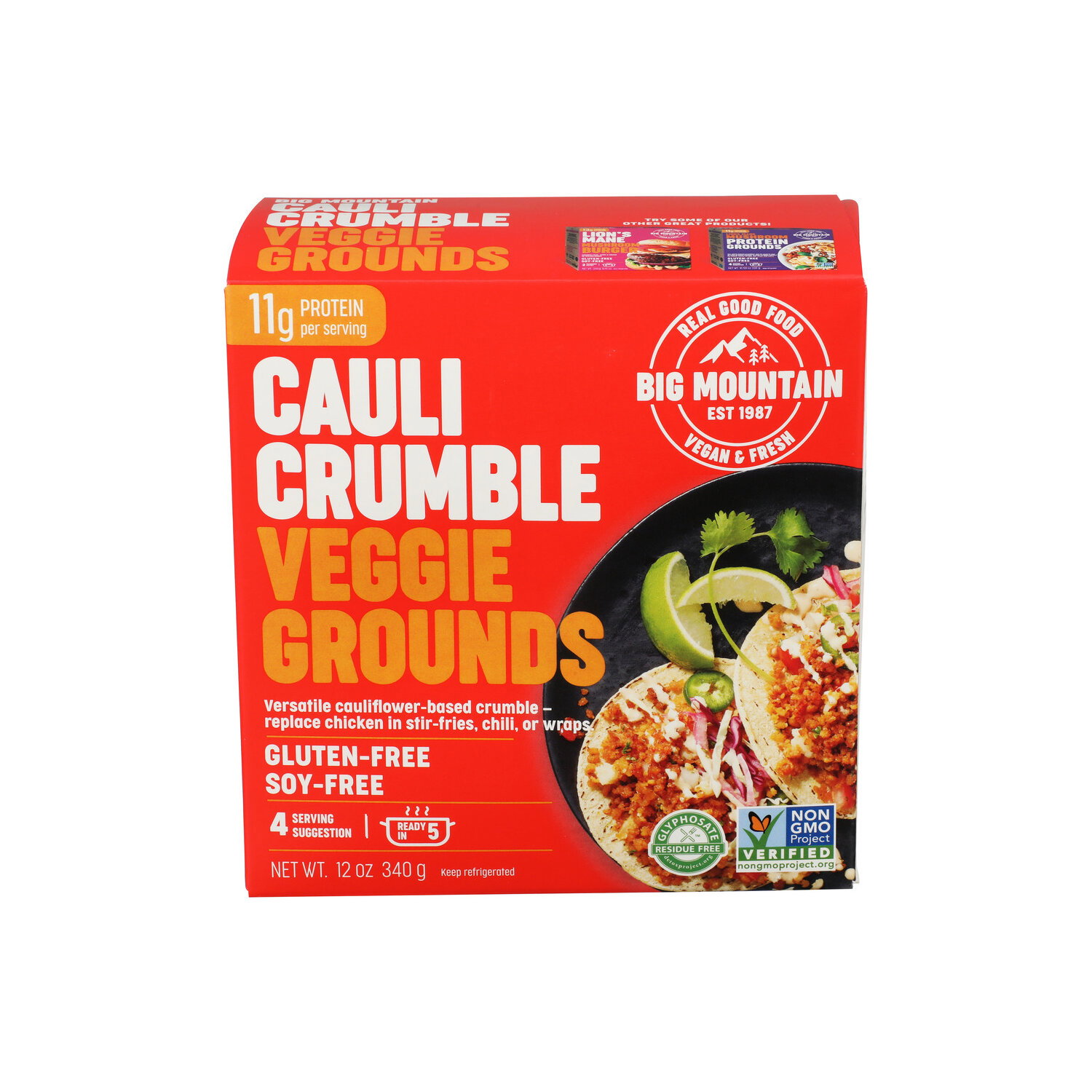Big Mountain Foods Cauli Crumble Veggie Grounds - 12 Ounce Image 1 of 4