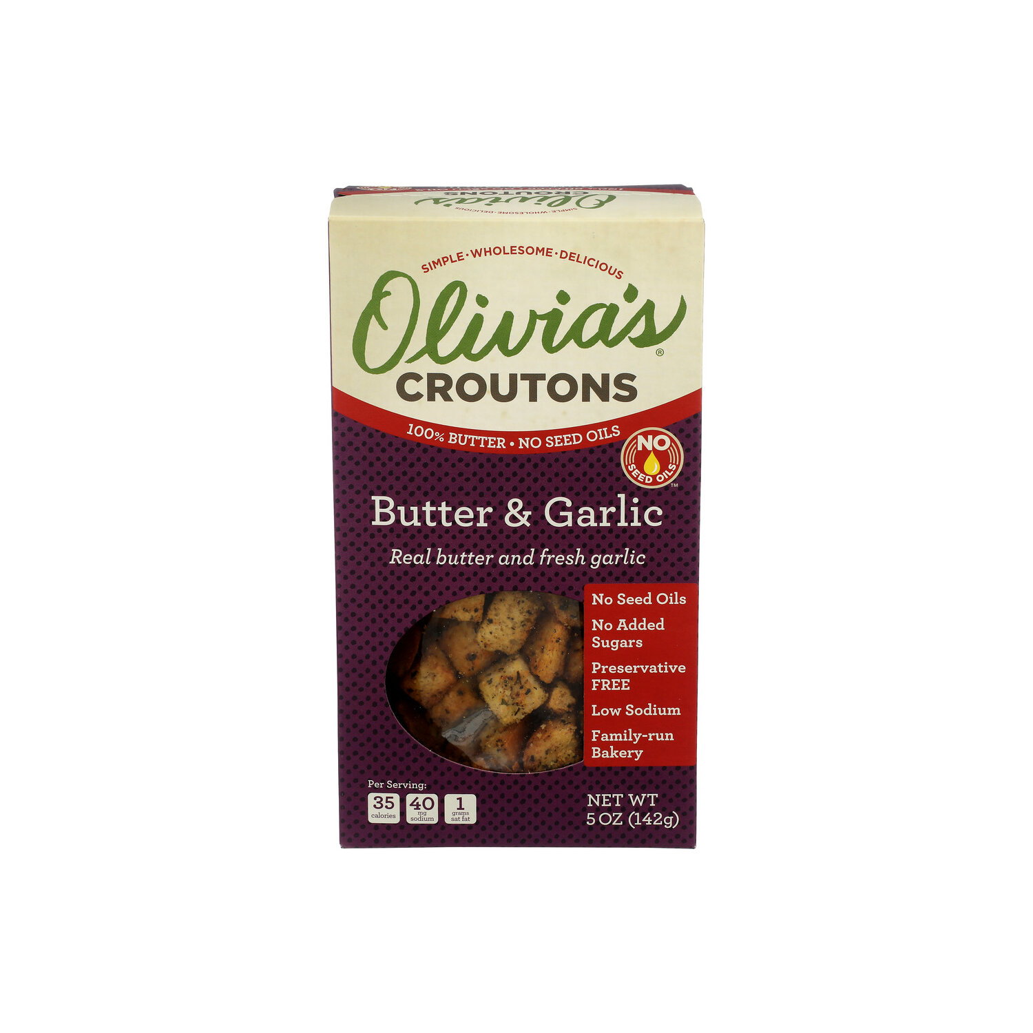 Olivia's Croutons Organic Butter & Garlic Crouton - 5 Ounce Image 1 of 4