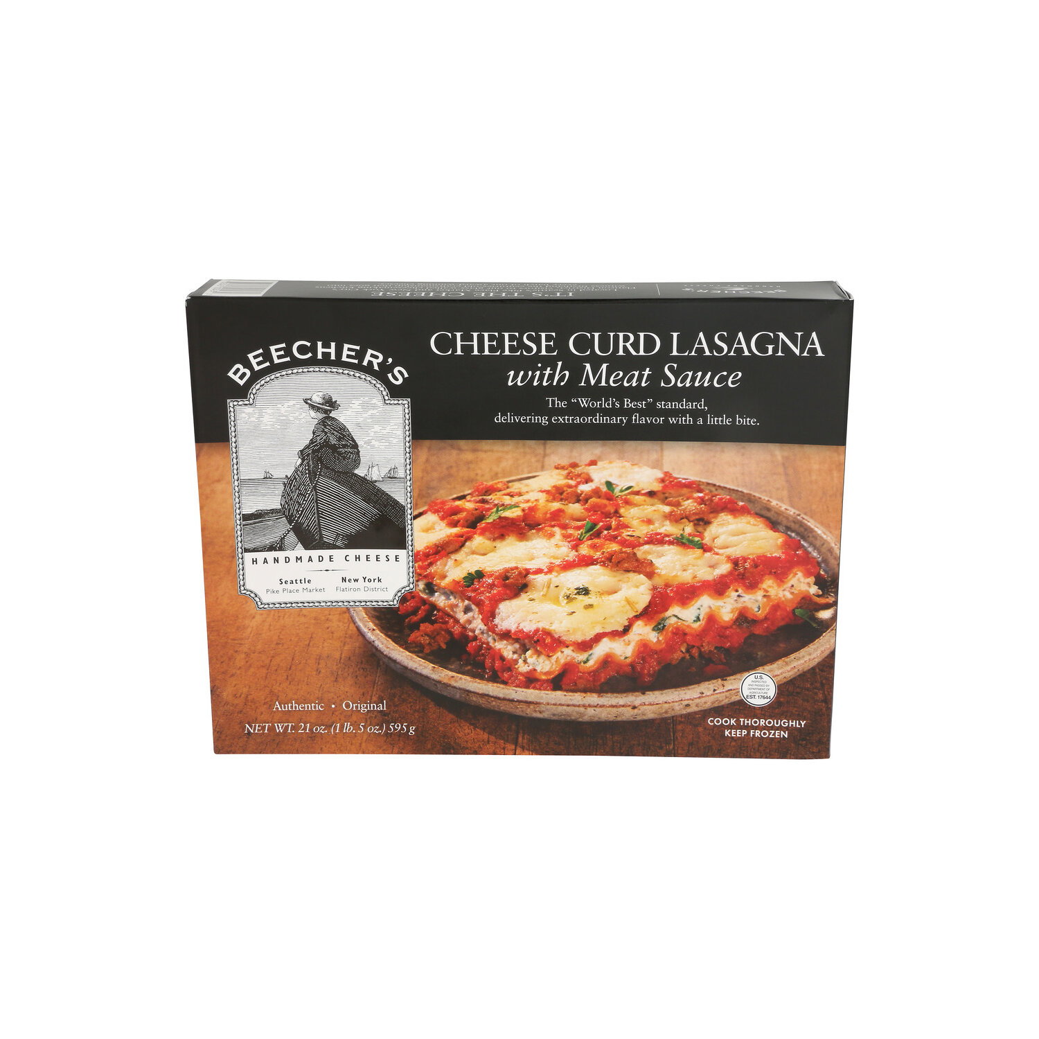 BEECHER'S HANDMADE CHEESE Cheese Curd Lasagna With Meat Sauce - 21 Ounce Image 1 of 4