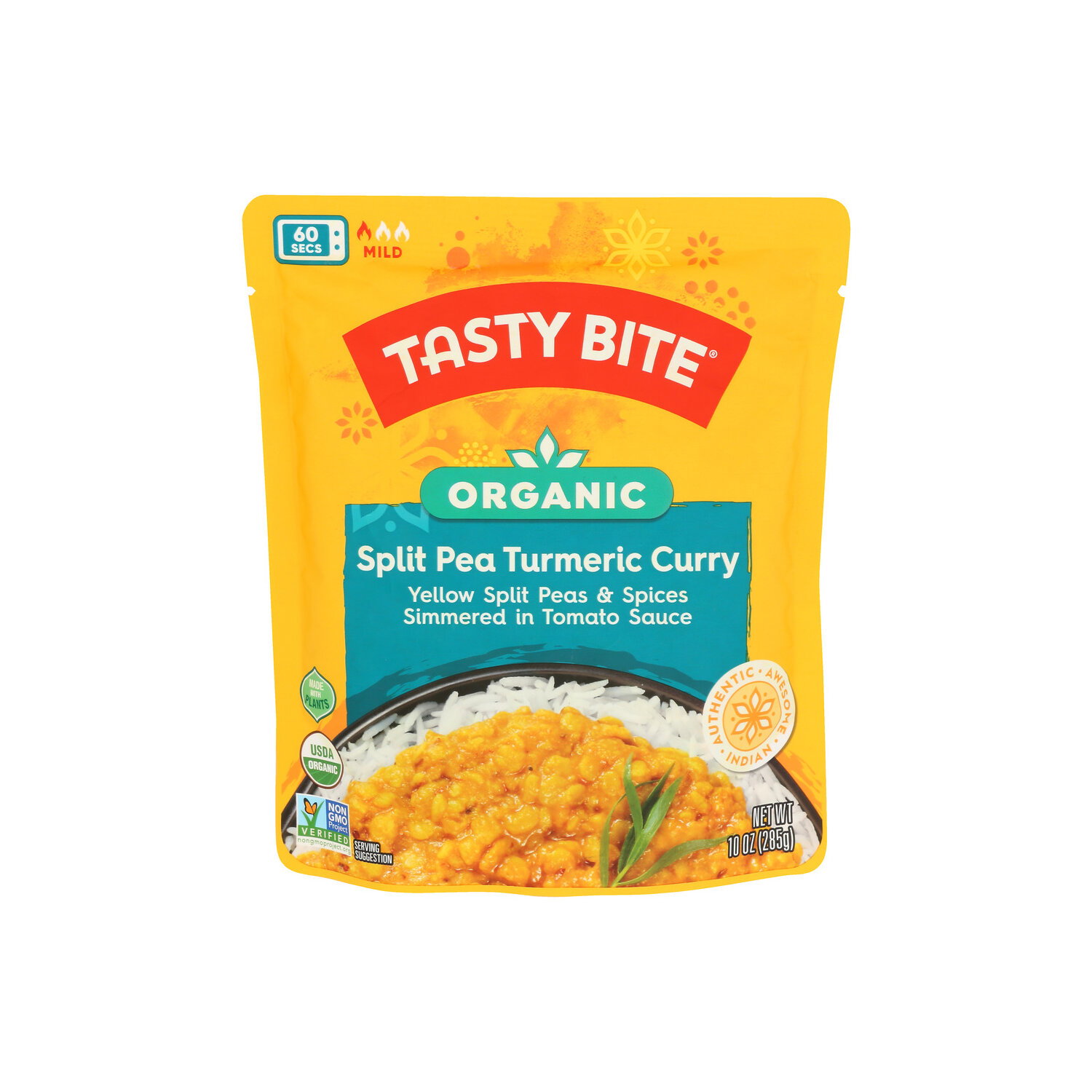 Tasty Bite Indian Entrée Organic Split Pea & Turmeric Curry - 10 Ounce Image 1 of 4