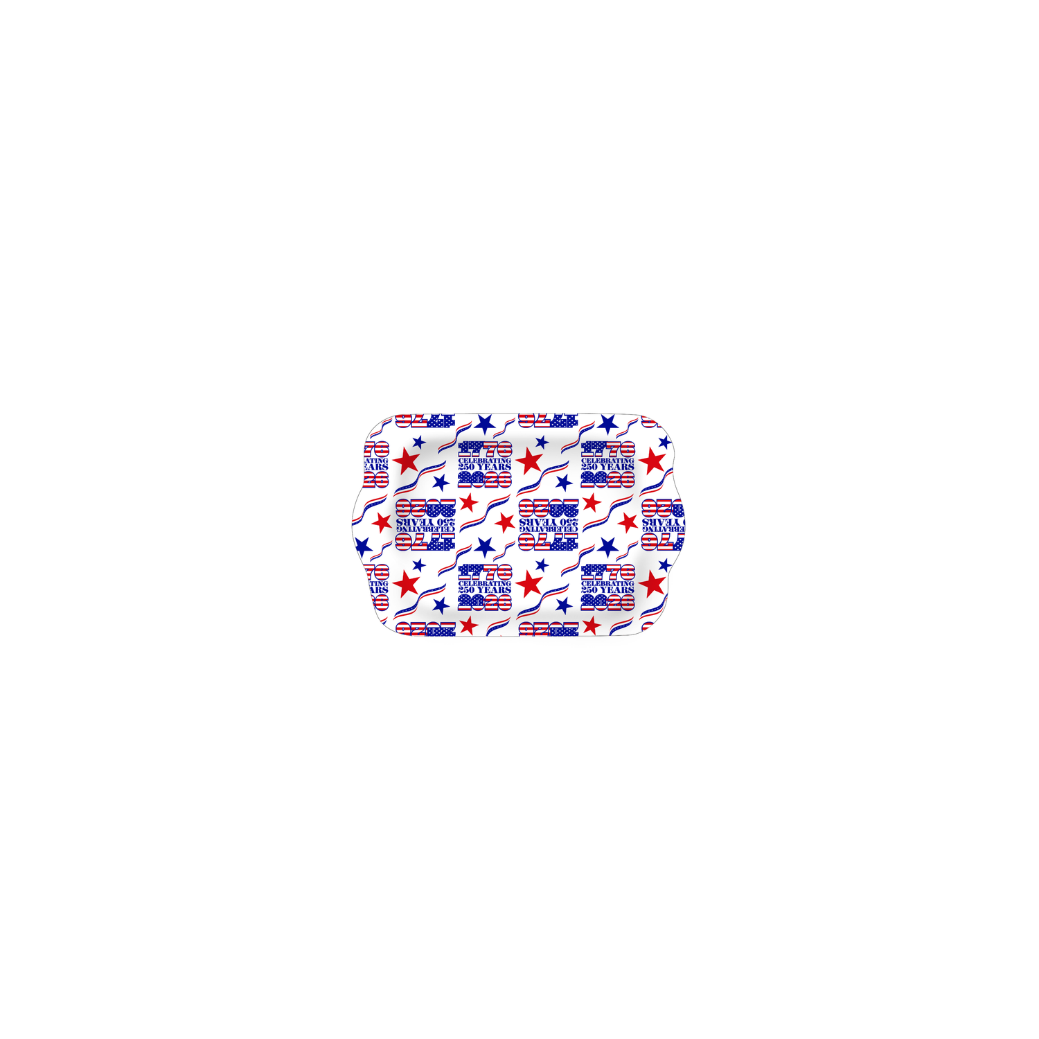 Summer Red White & Blue Serving Tray - 1 Each