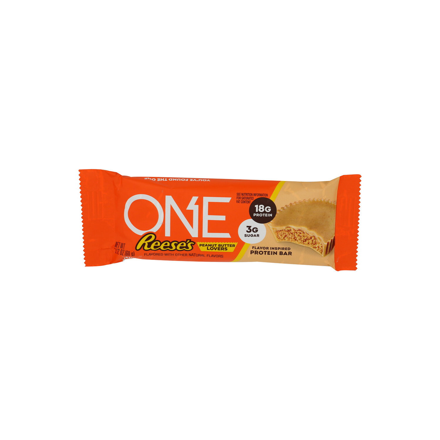 ONE/HERSHEY's Peanut Butter Bar One Reese's Lovers Flavor Inspired Protein Standard Bar, ., 6 - 2.12 Ounce Image 1 of 4