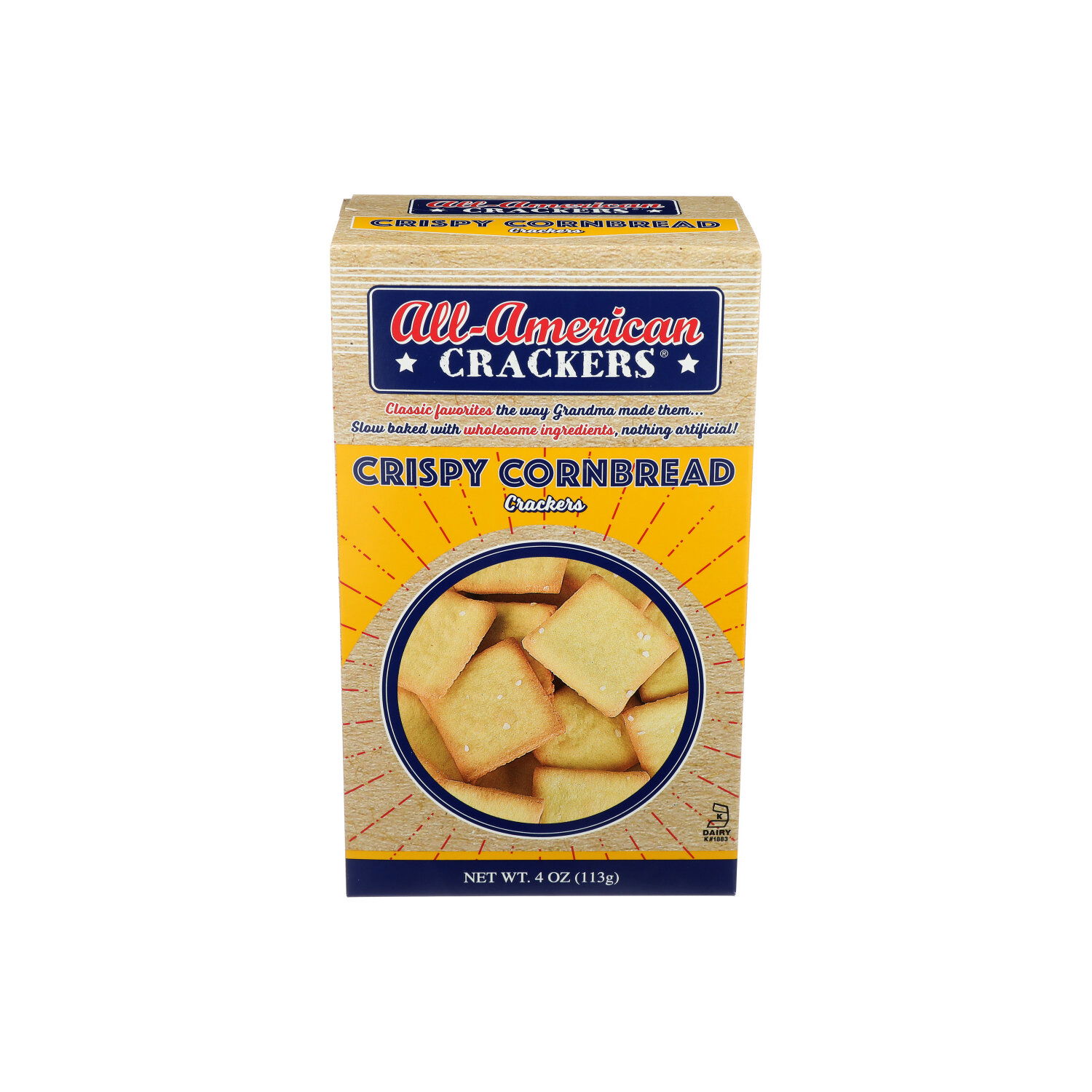 All-American Crackers Snack Crispy Cornbread - 4 Ounce