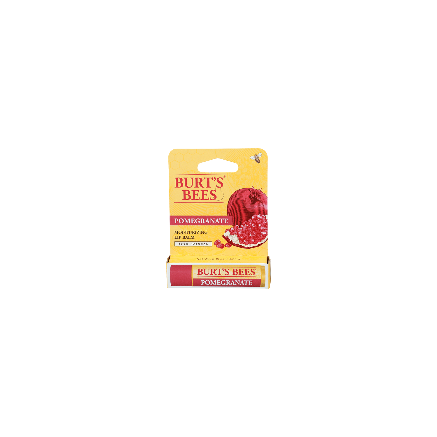 Burt's Bees Pomegranate Moisturizing Lip Balm - 0.15 Ounce Image 1 of 3