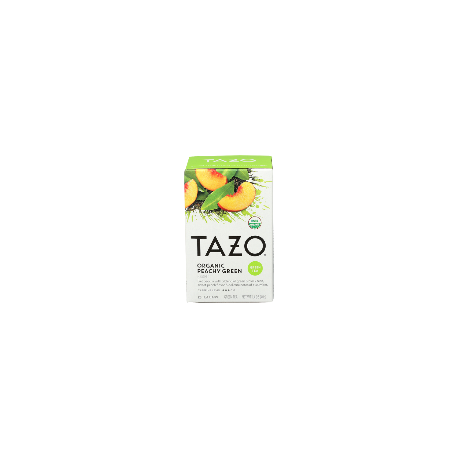 Tazo Boxed Tea Bags Organic Peachy Green - 0.07 Ounce - 20 Count Image 1 of 3