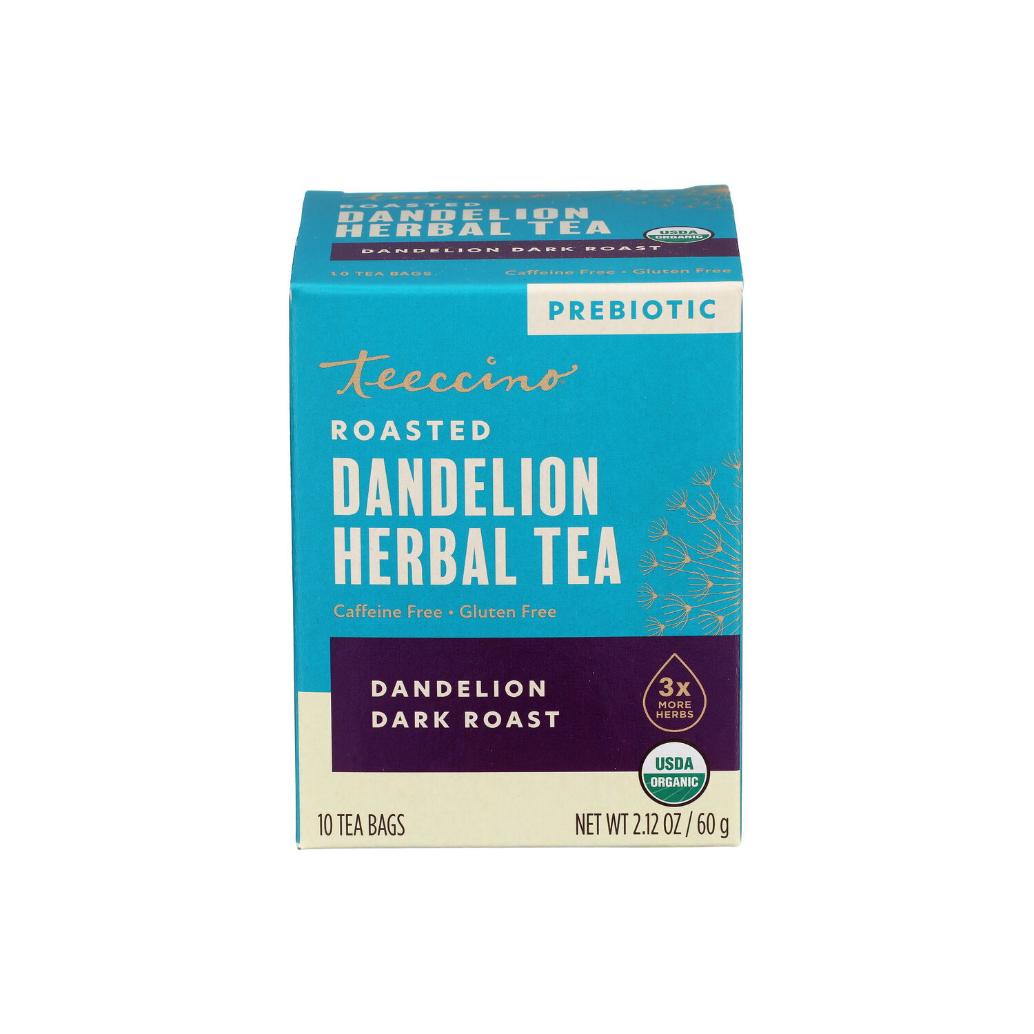 Teeccino Roasted Herbal Tea Dandelion Dark Roast - 0.212 Ounce - 10 Count Image 1 of 4
