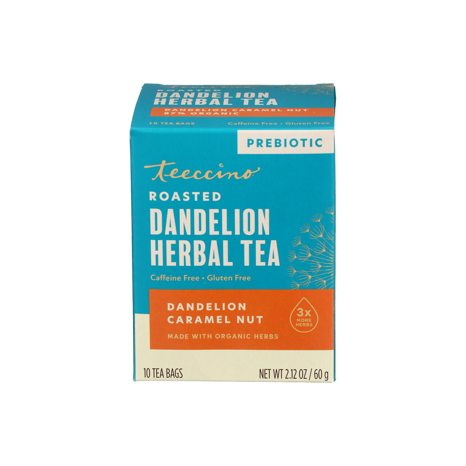 Teeccino Roasted Herbal Tea Dandelion Caramel Nut - 0.212 Ounce - 10 Count Image 1 of 4