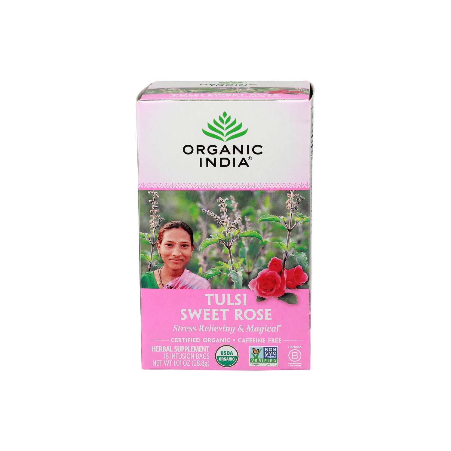 Organic India Tulsi Sweet Rose - 0.056 Ounce - 18 Count Image 1 of 2