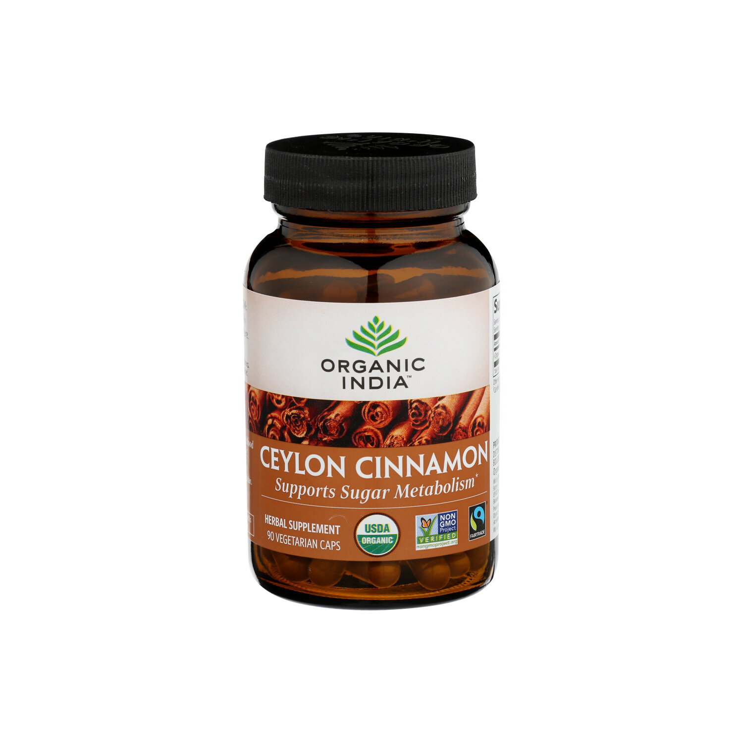 Organic India Ceylon Cinnamon 90 - 90 Count Image 1 of 2