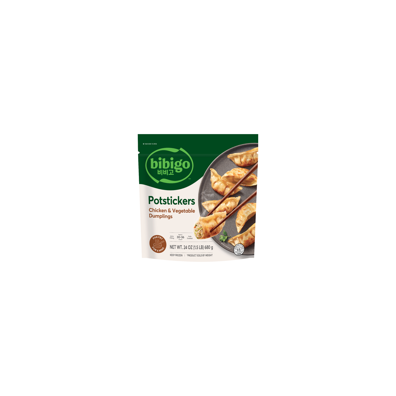 bibigo Potstickers Chicken & Vegetable Dumplings - 24 Ounce Image 1 of 3