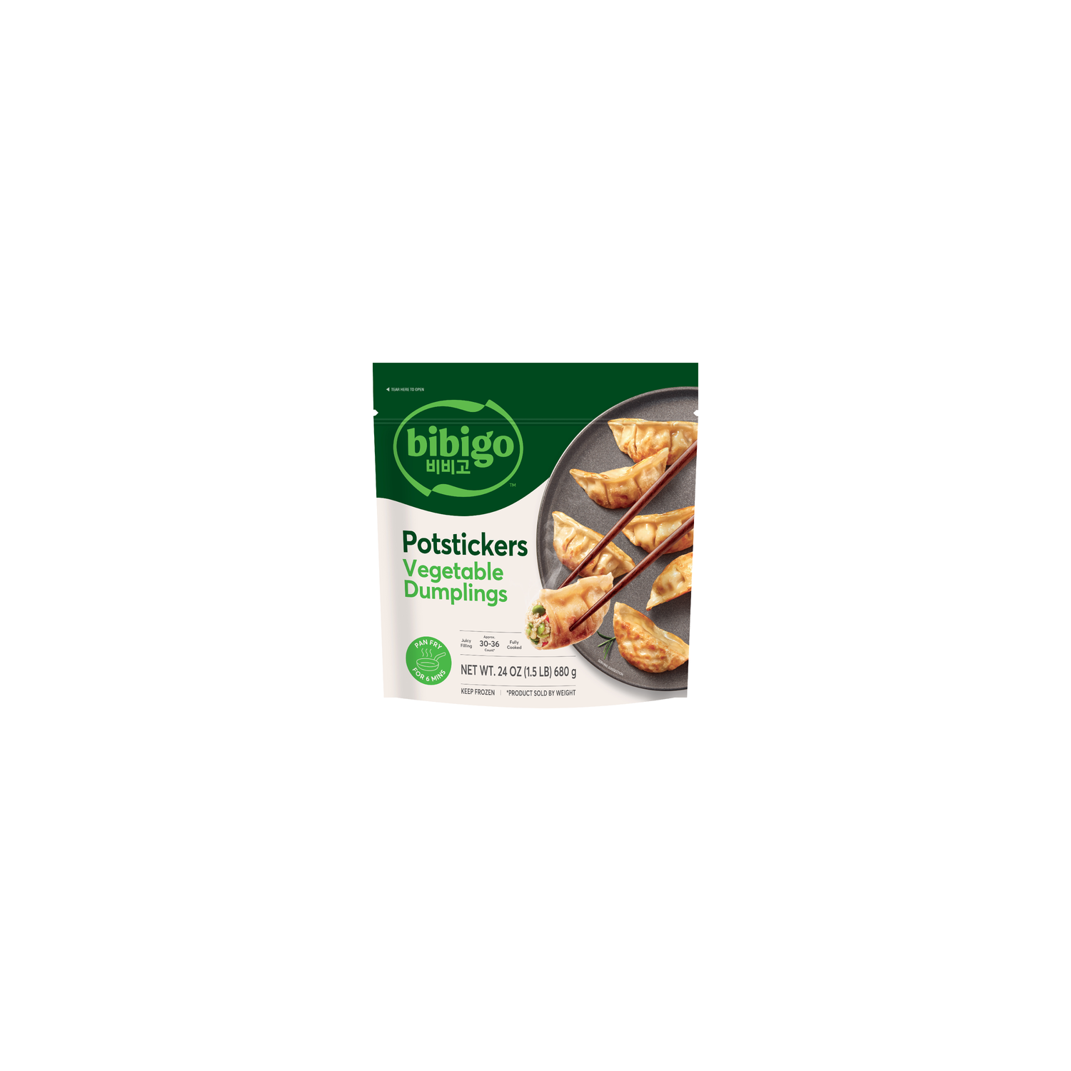 bibigo Potstickers Vegetable Dumplings - 24 Ounce Image 1 of 3