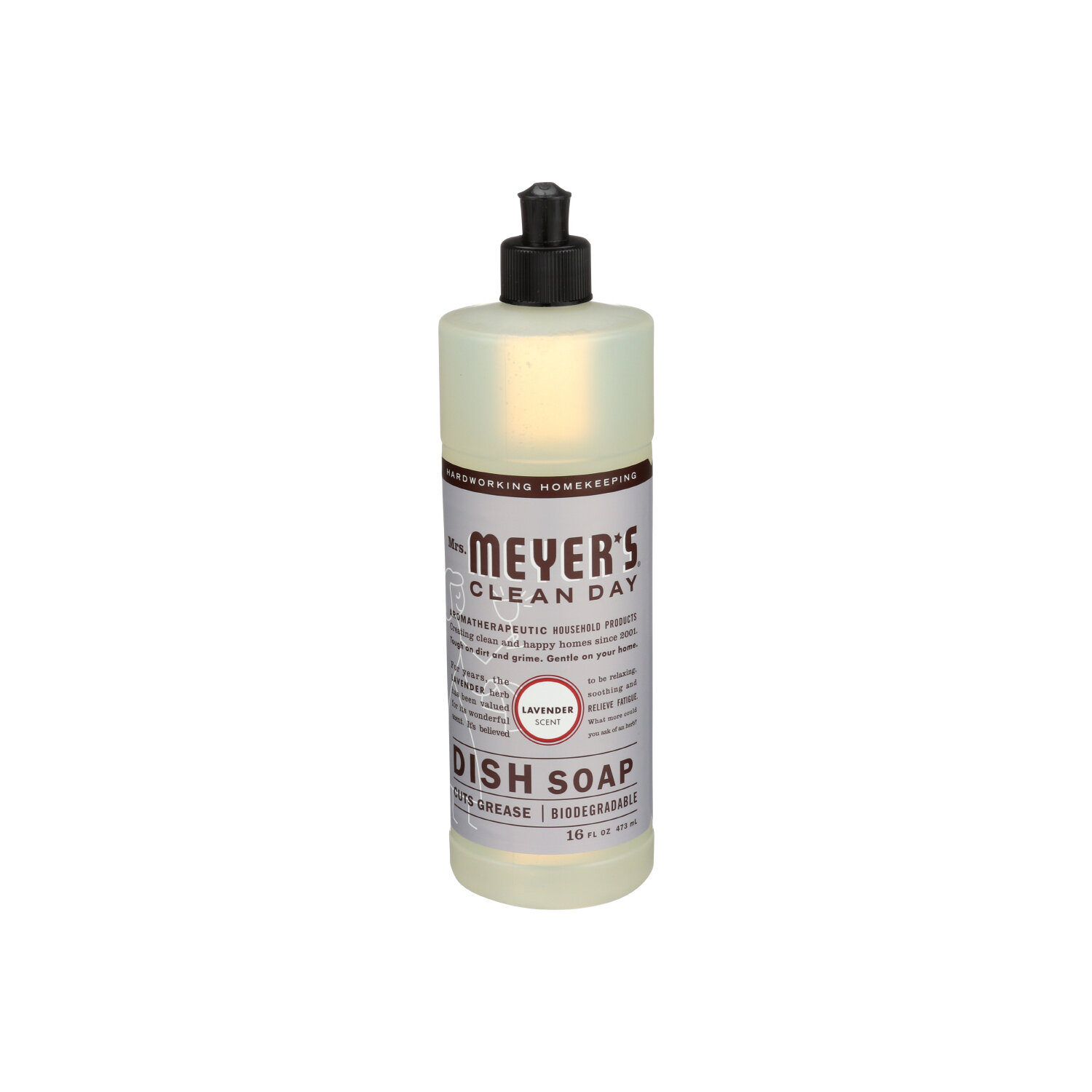 MRS. MEYER's Clean Day Dish Soap Lavender Scent - 16 Fluid Ounce Image 1 of 2