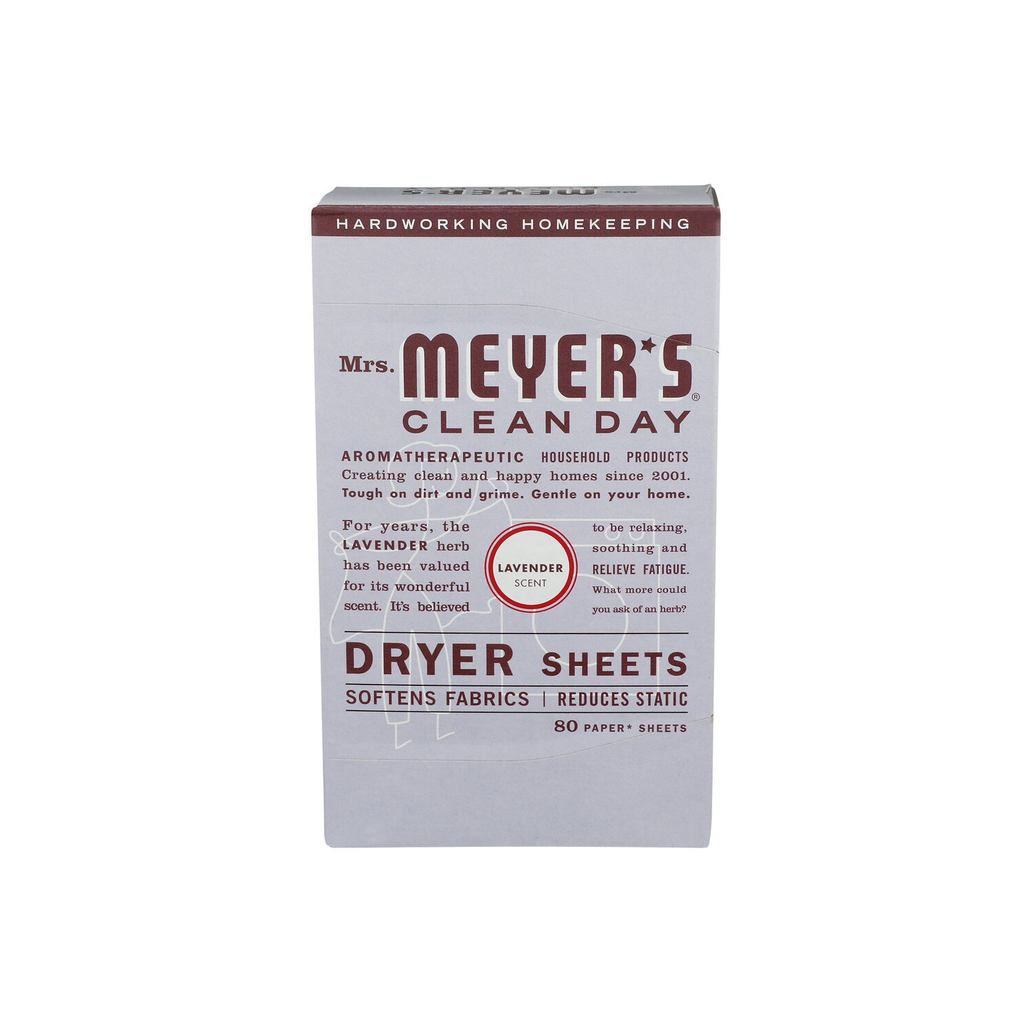MRS. MEYER's Clean Day Dryer Sheets Lavender Scent - 80 Count Image 1 of 3