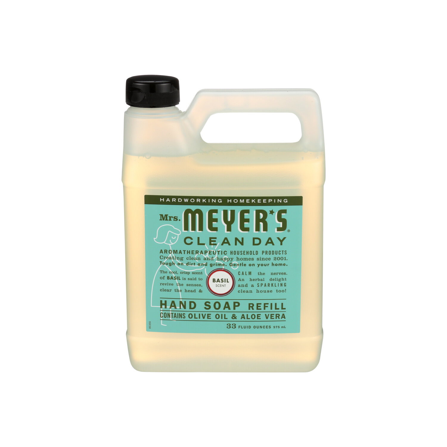 Mrs. Meyer's Clean Day Hand Soap Refill Basil Scent - 33 Fluid Ounce Image 1 of 2